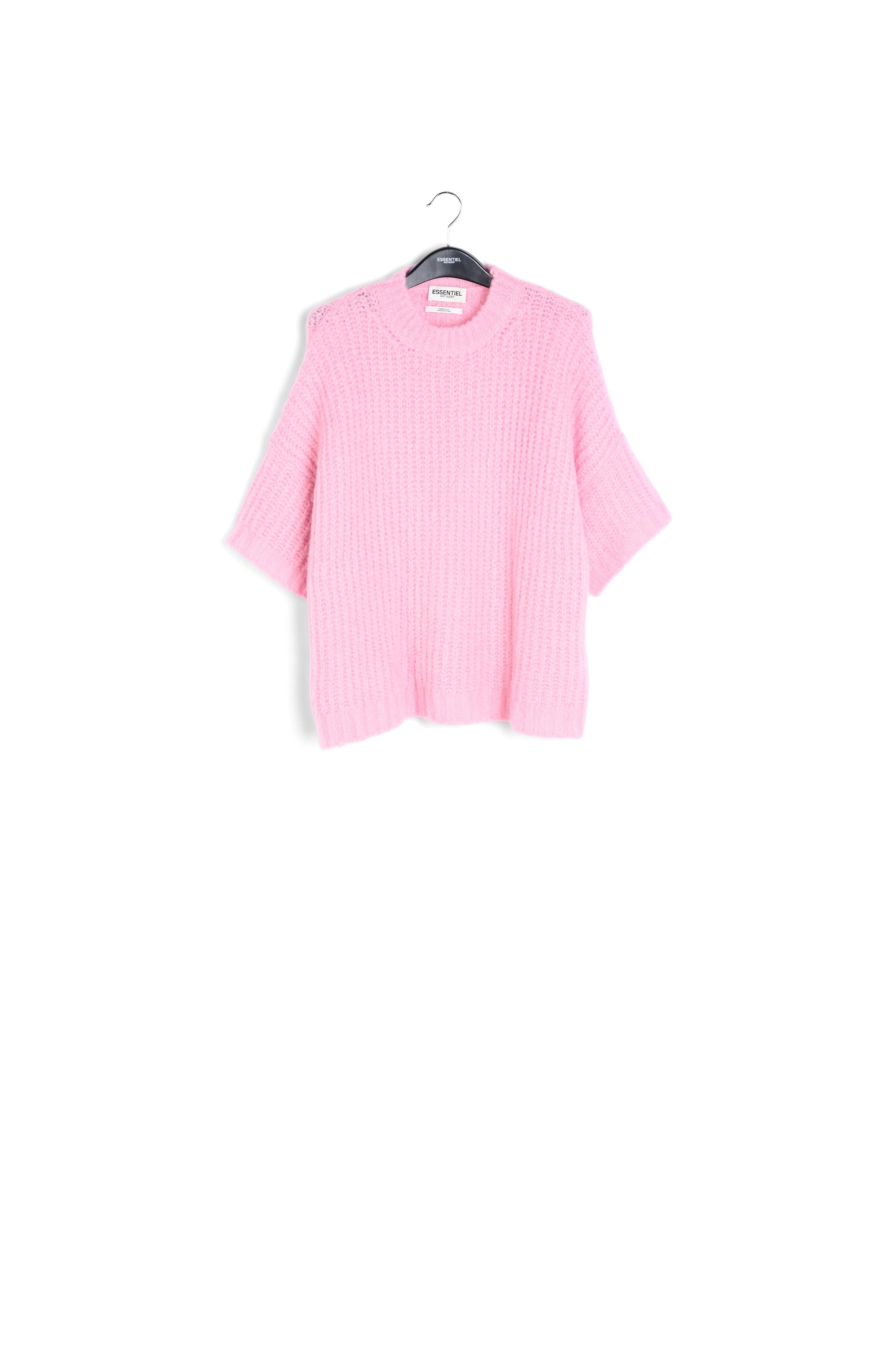 Pink boxy cut knit sweater RE—SSENTIEL | Essentiel second hand