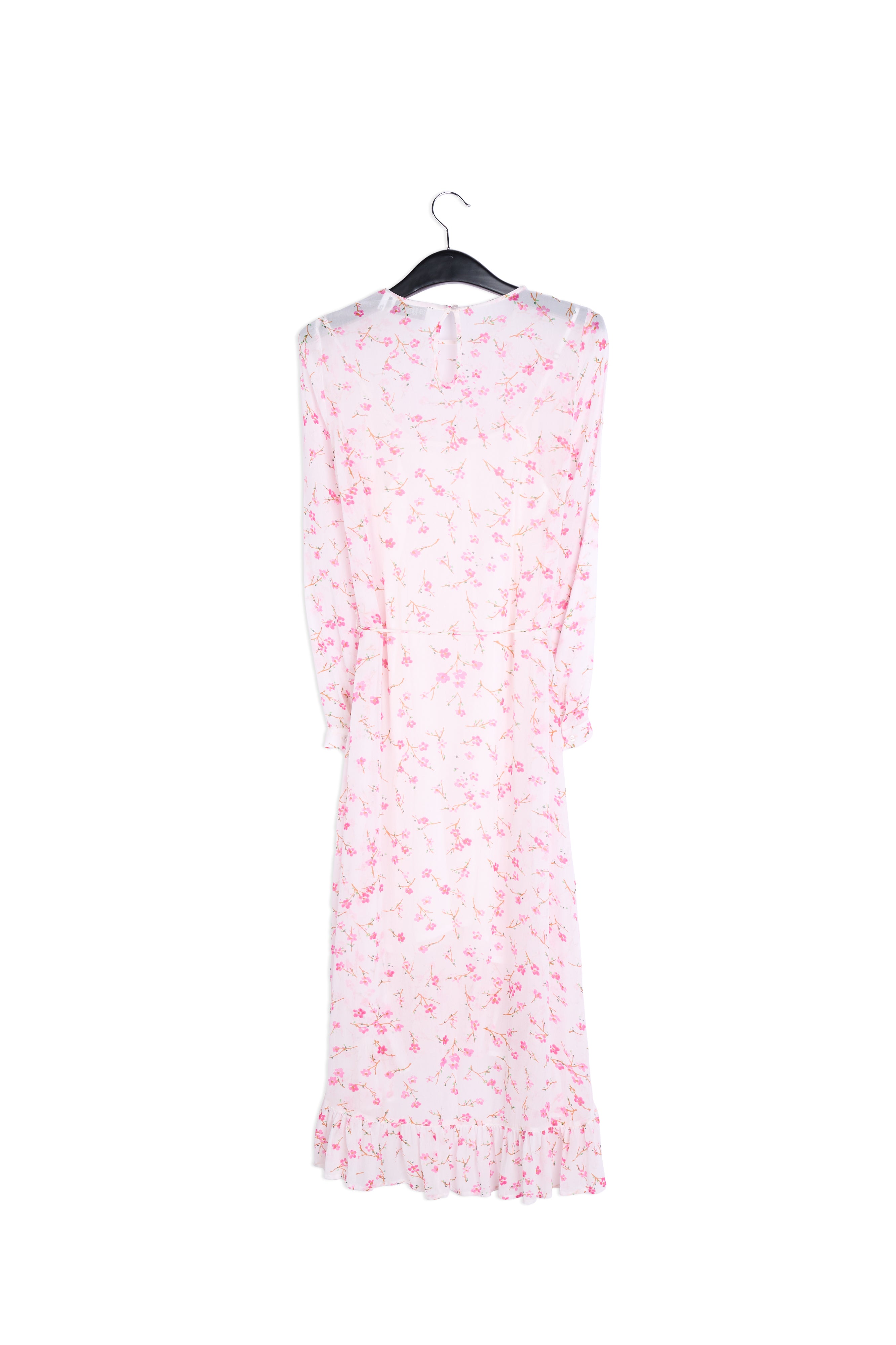 Robe a mi-longue à fleurs sur fond blanc cassé RE—SSENTIEL | Essentiel second hand