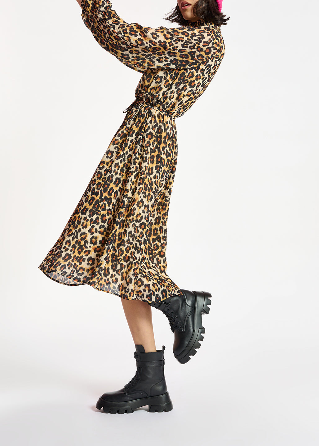 Robe midi à imprimé léopard RE—SSENTIEL | Essentiel second hand