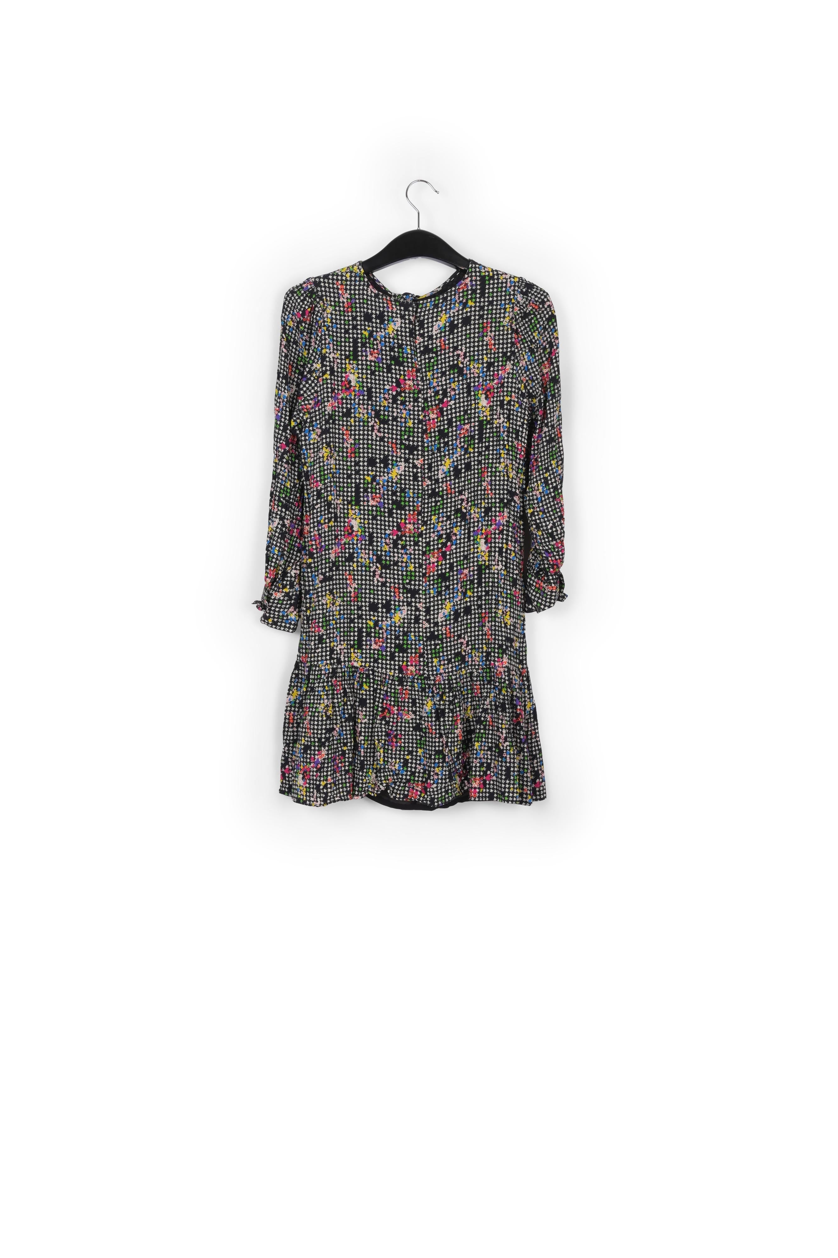 Black and white ruffled hem mini dress RE—SSENTIEL | Essentiel second hand