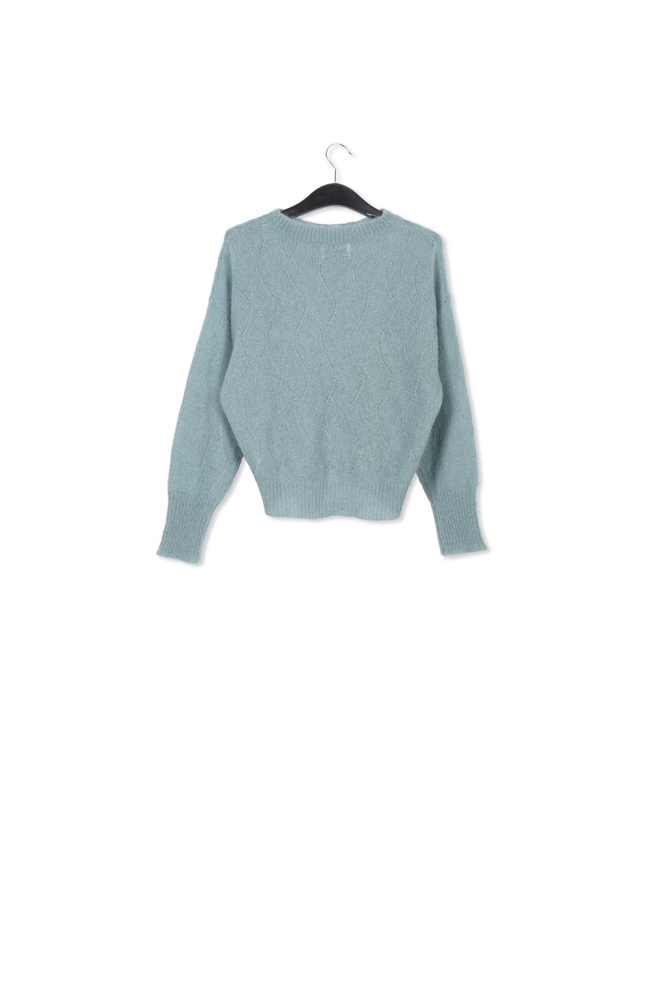 Pull bleu ajouré en mohair RE—SSENTIEL | Essentiel second hand