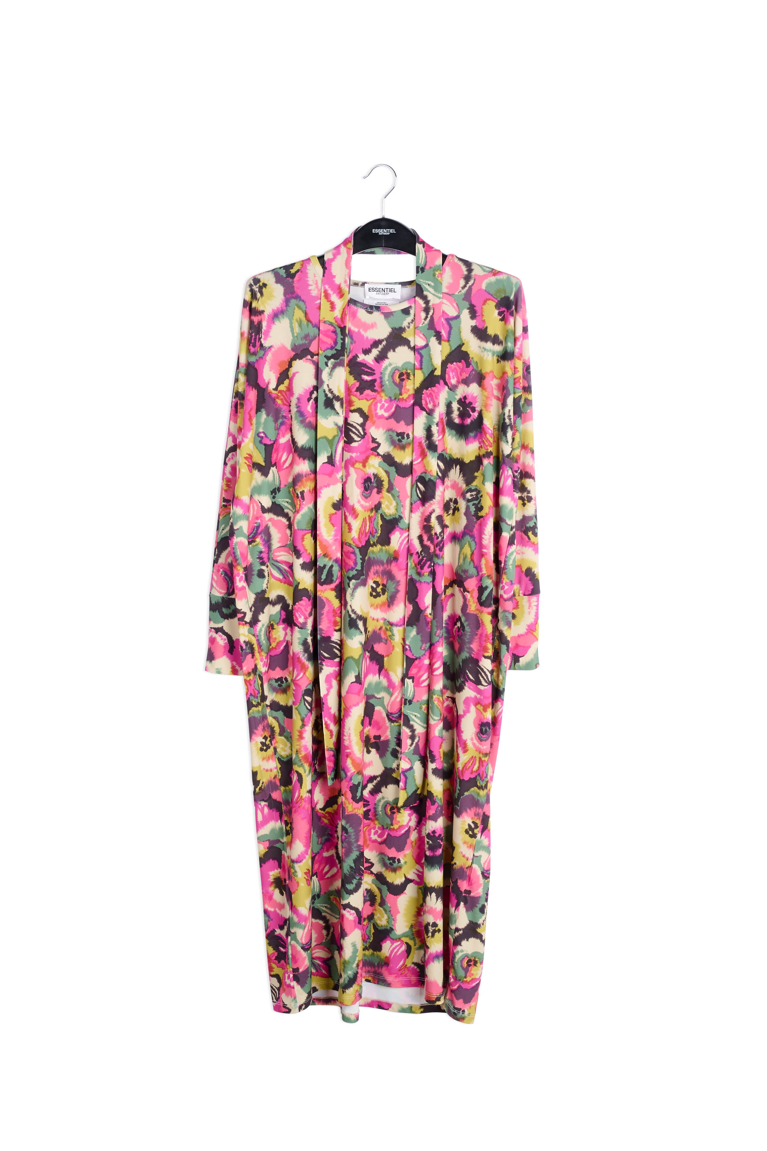 Multicolor midi-length dress with floral print RE—SSENTIEL | Essentiel second hand