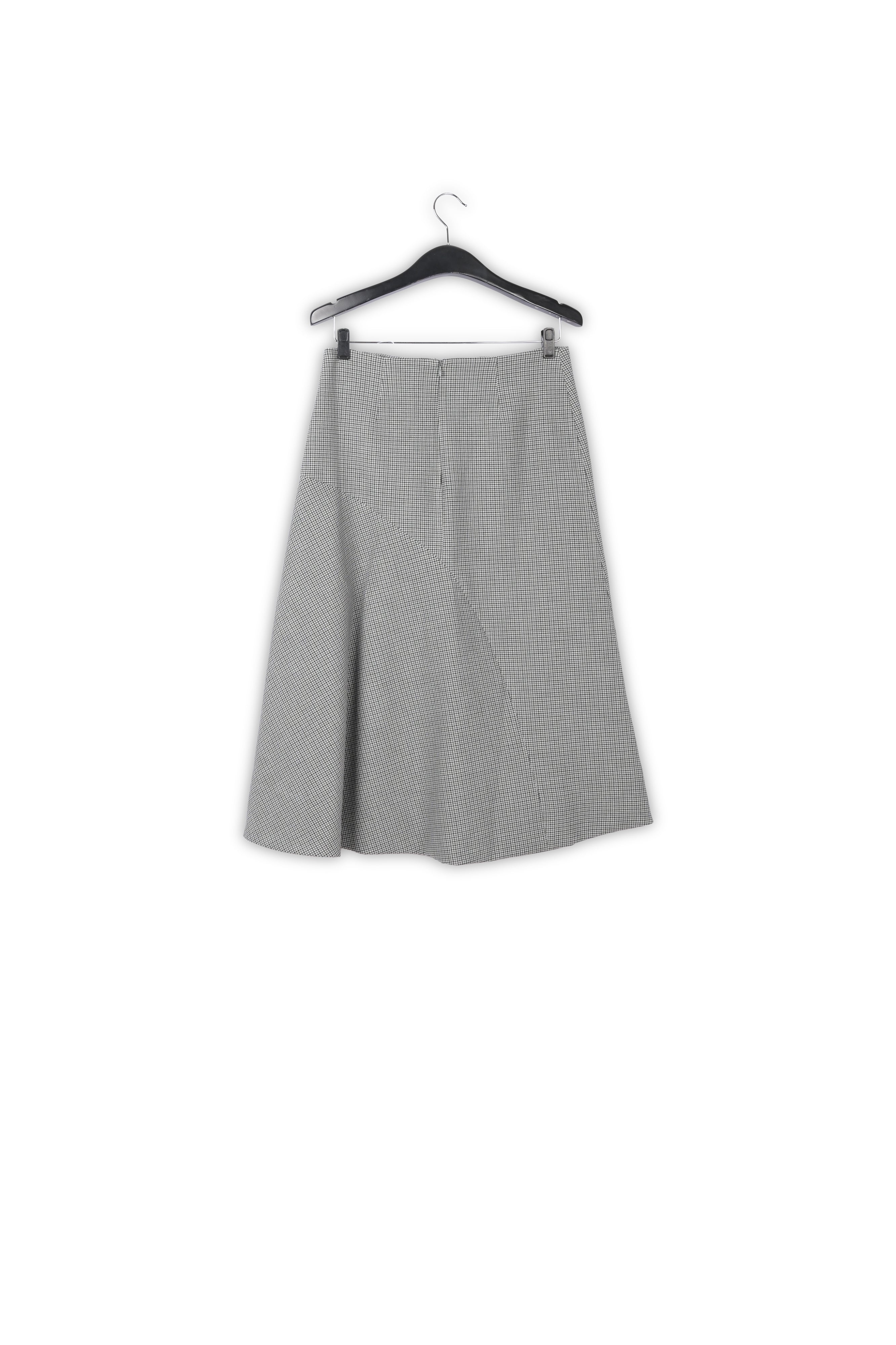 Grijze midirok met pied-de-poule RE—SSENTIEL | Essentiel second hand