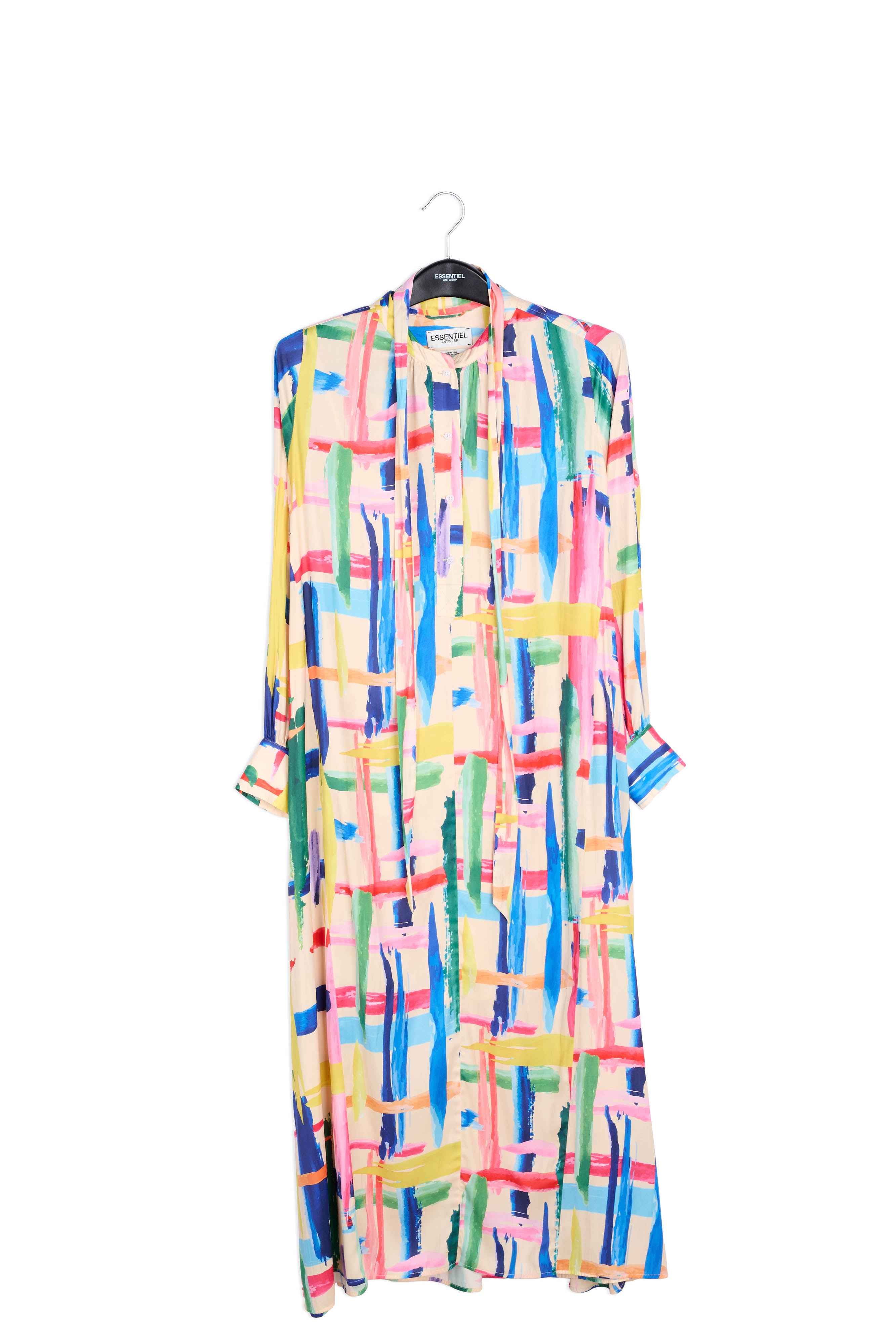 Multicolored graphic striped shirt dress RE—SSENTIEL | Essentiel second hand