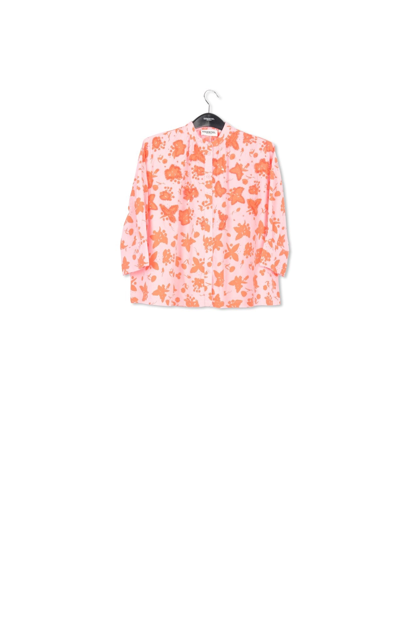 Chemise à imprimé fleuri rose clair et rouge RE—SSENTIEL | Essentiel second hand