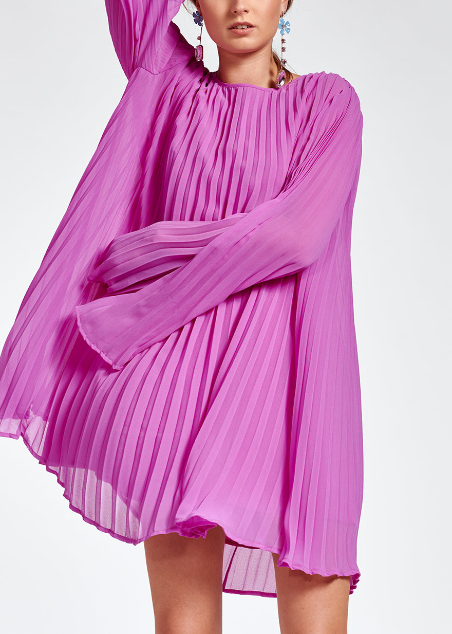 Lilac plissé mini dress RE—SSENTIEL | Essentiel second hand