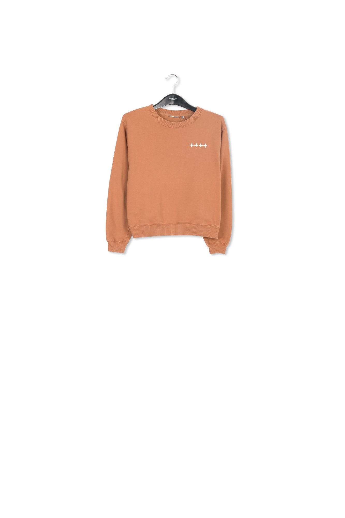 Brown organic cotton-jersey sweatshirt RE—SSENTIEL | Essentiel second hand