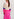 Neon pink polka dot midi skirt Faume - seconde main