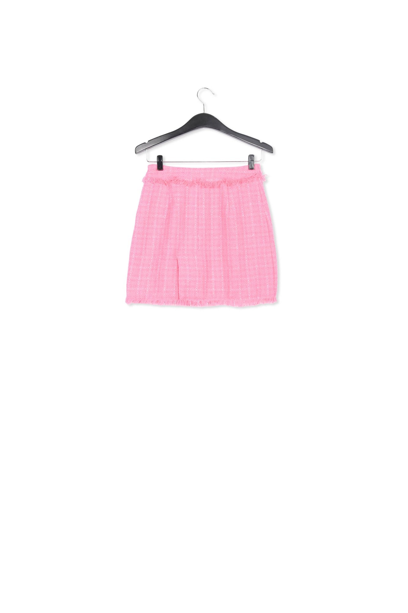 Neon pink tweed mini skirt RE—SSENTIEL | Essentiel second hand