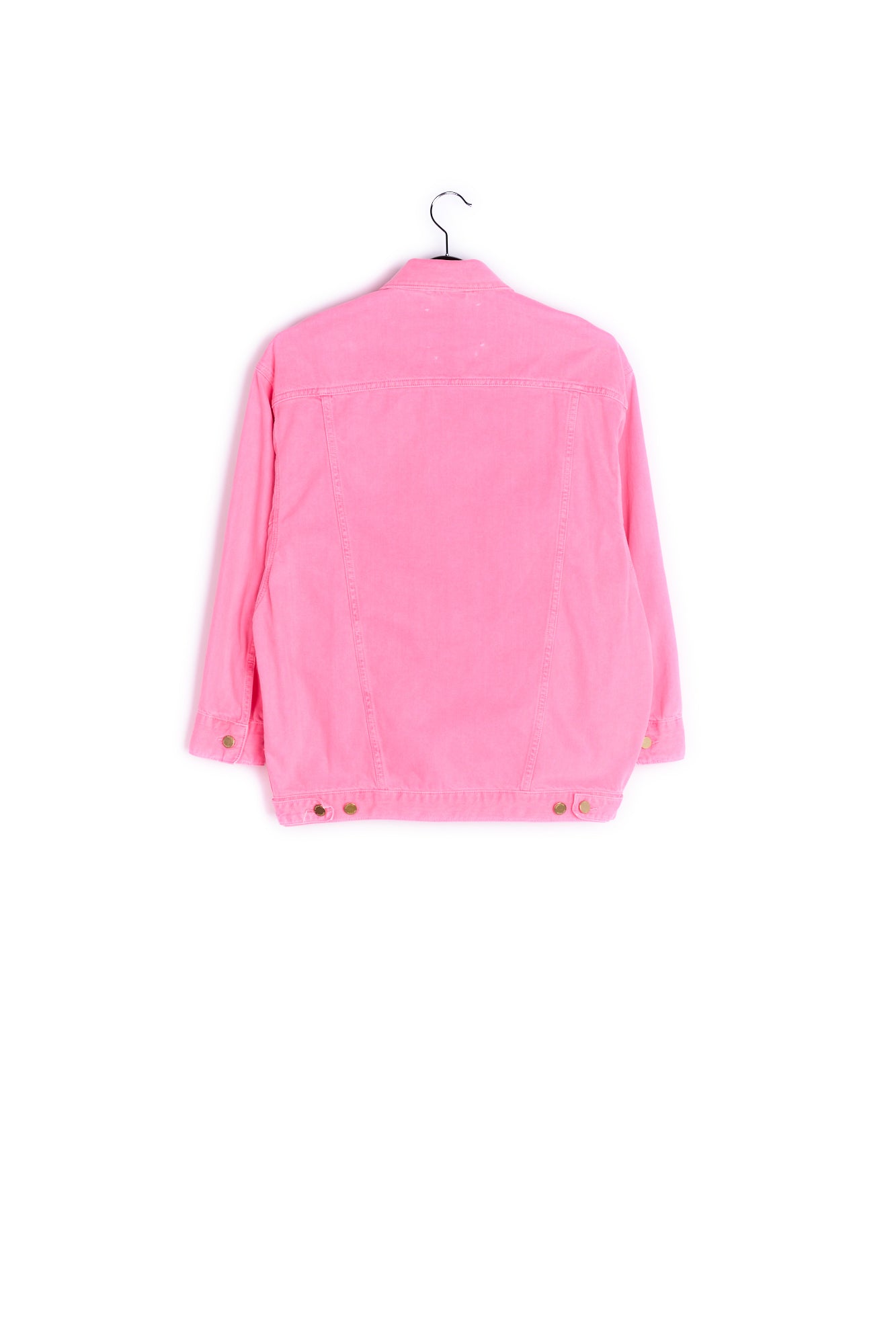 Neon pink oversized denim jacket RE—SSENTIEL | Essentiel second hand
