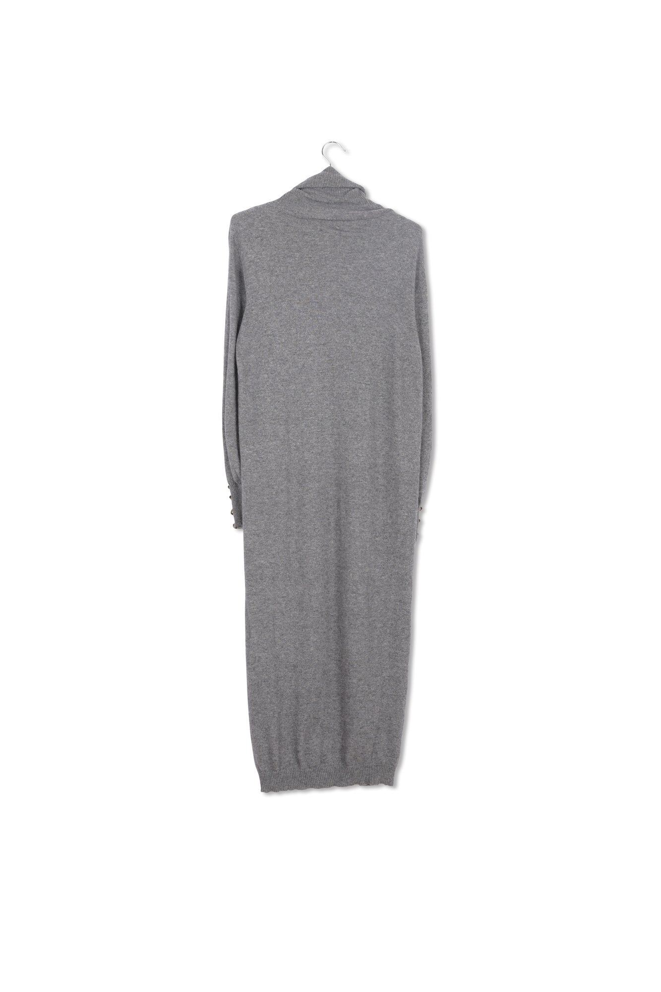 Grey turtleneck knit dress RE—SSENTIEL | Essentiel second hand