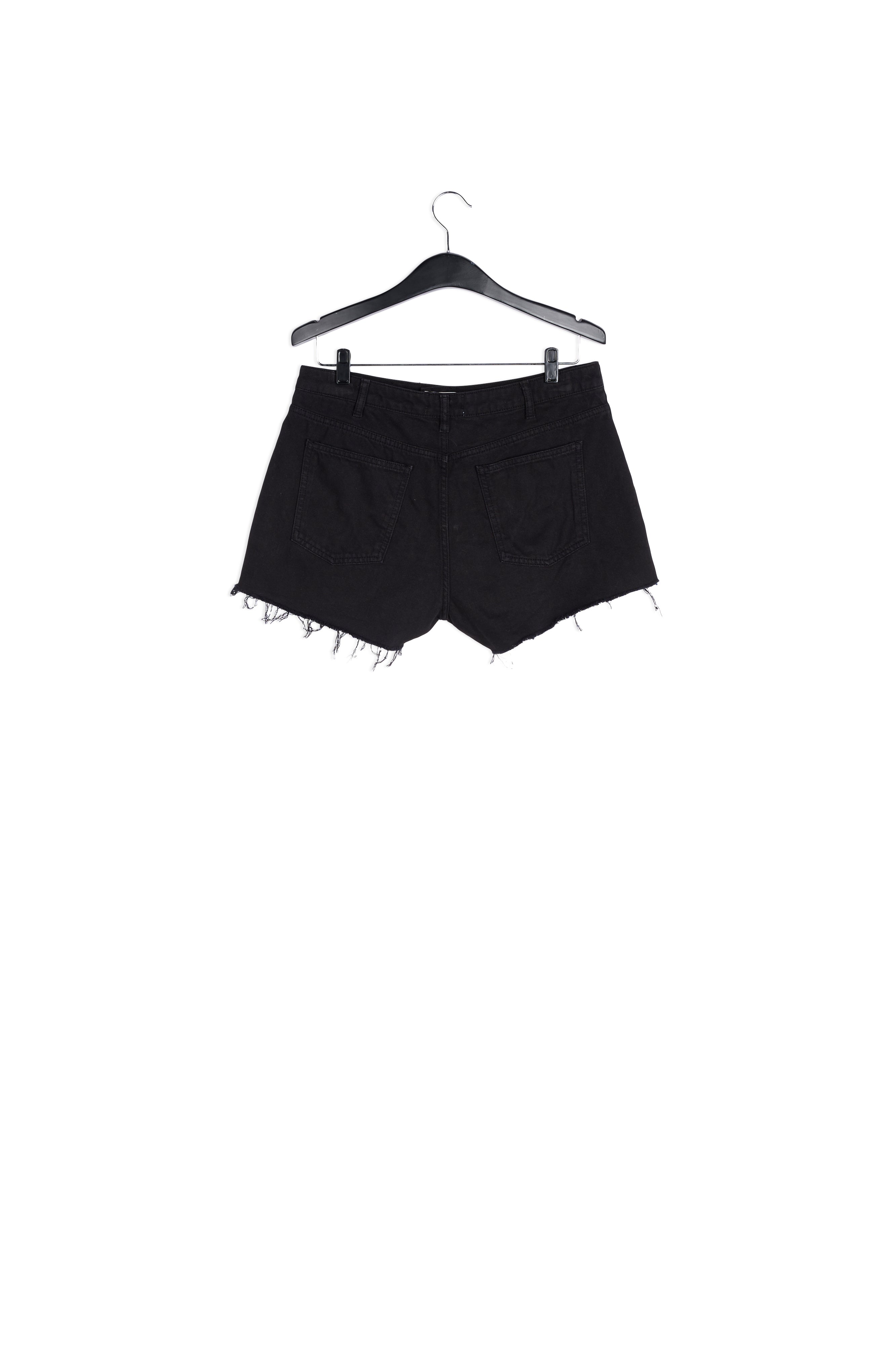 Black frayed denim shorts RE—SSENTIEL | Essentiel second hand