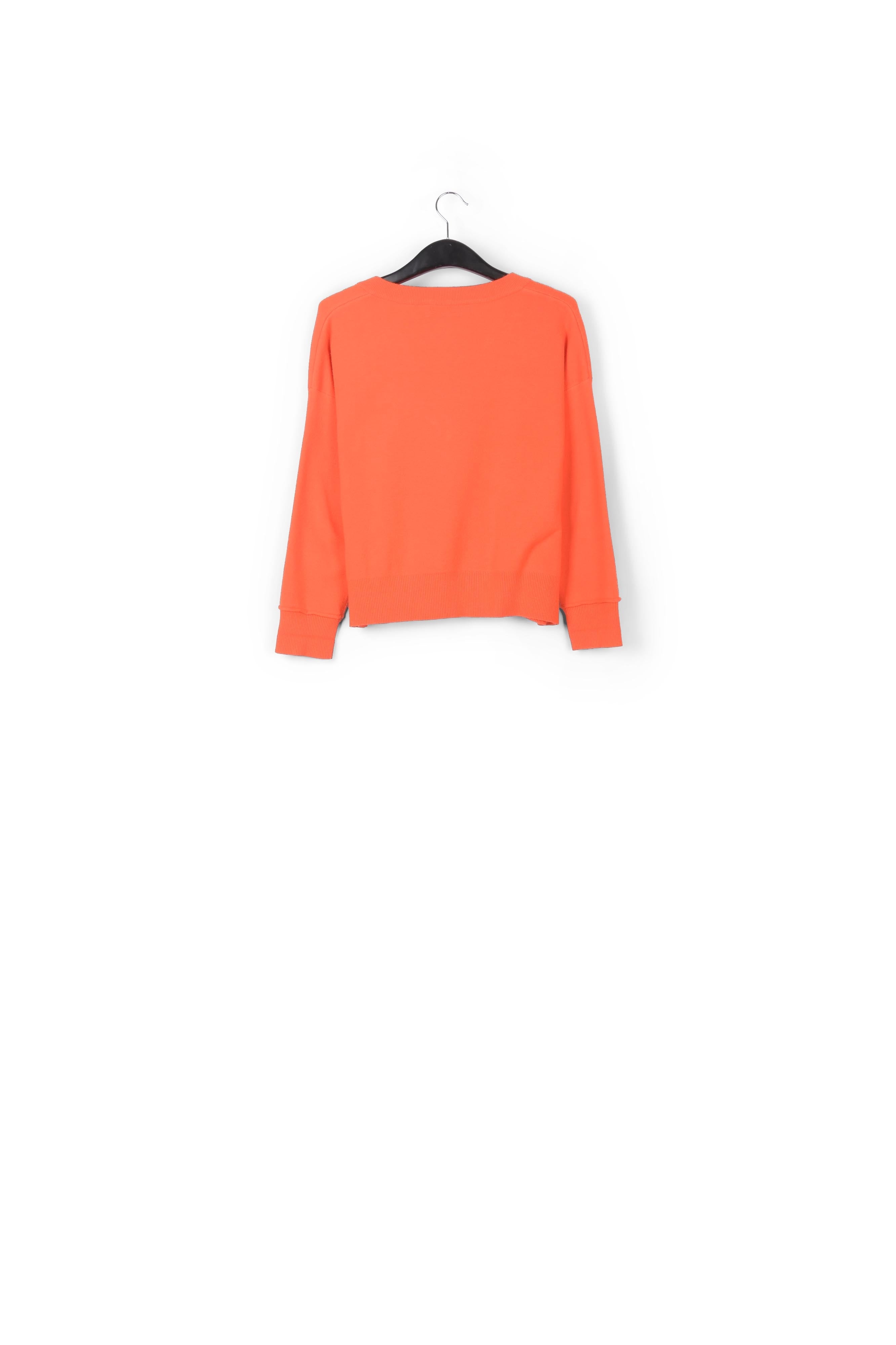 Pull carré orange à encolure en v RE—SSENTIEL | Essentiel second hand