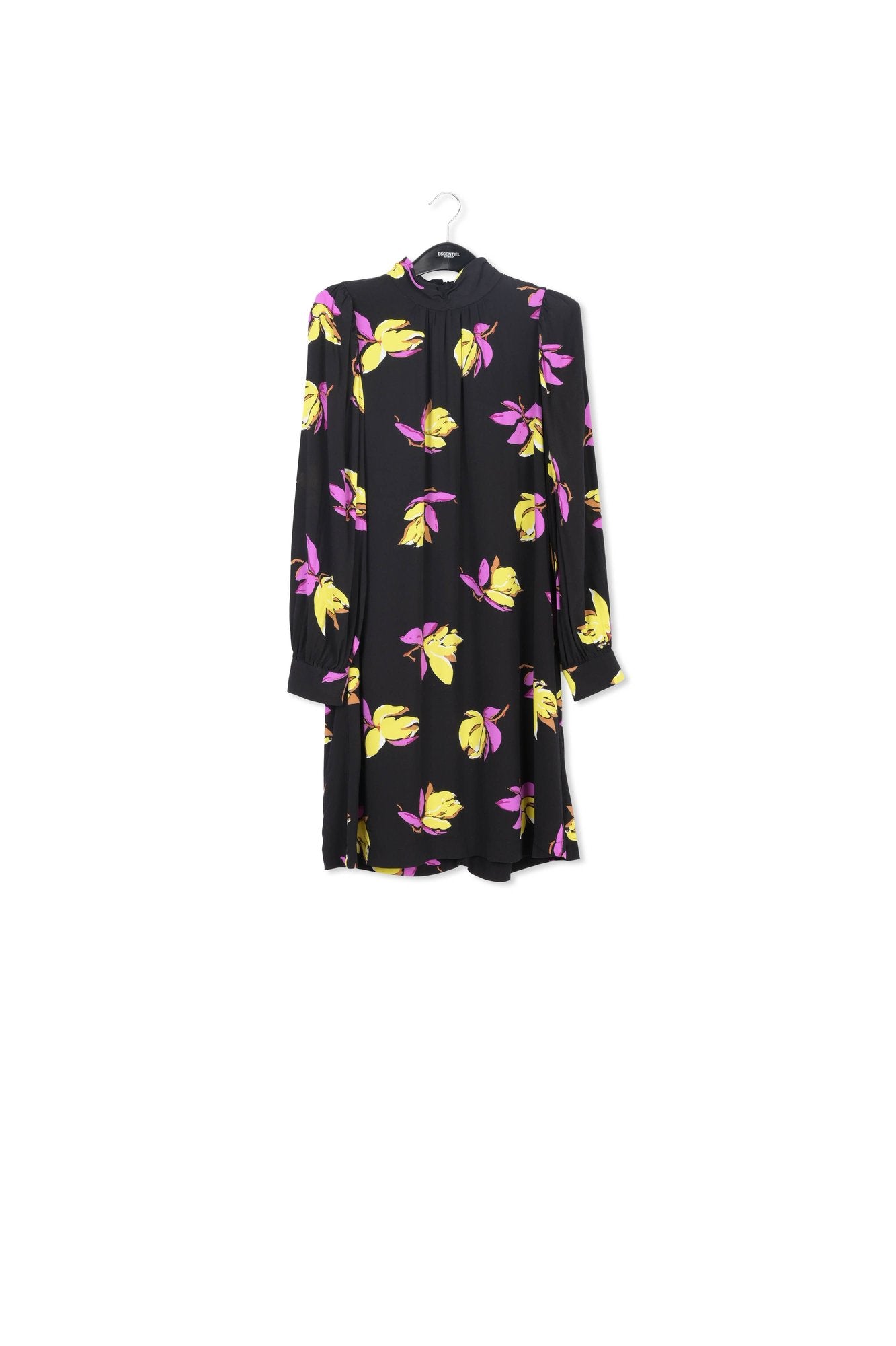 Mini-robe noire à  imprimé fleuri RE—SSENTIEL | Essentiel second hand