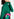 Dark green cable-knitted turtleneck sweater Faume - seconde main