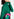Dark green cable-knitted turtleneck sweater Faume - seconde main