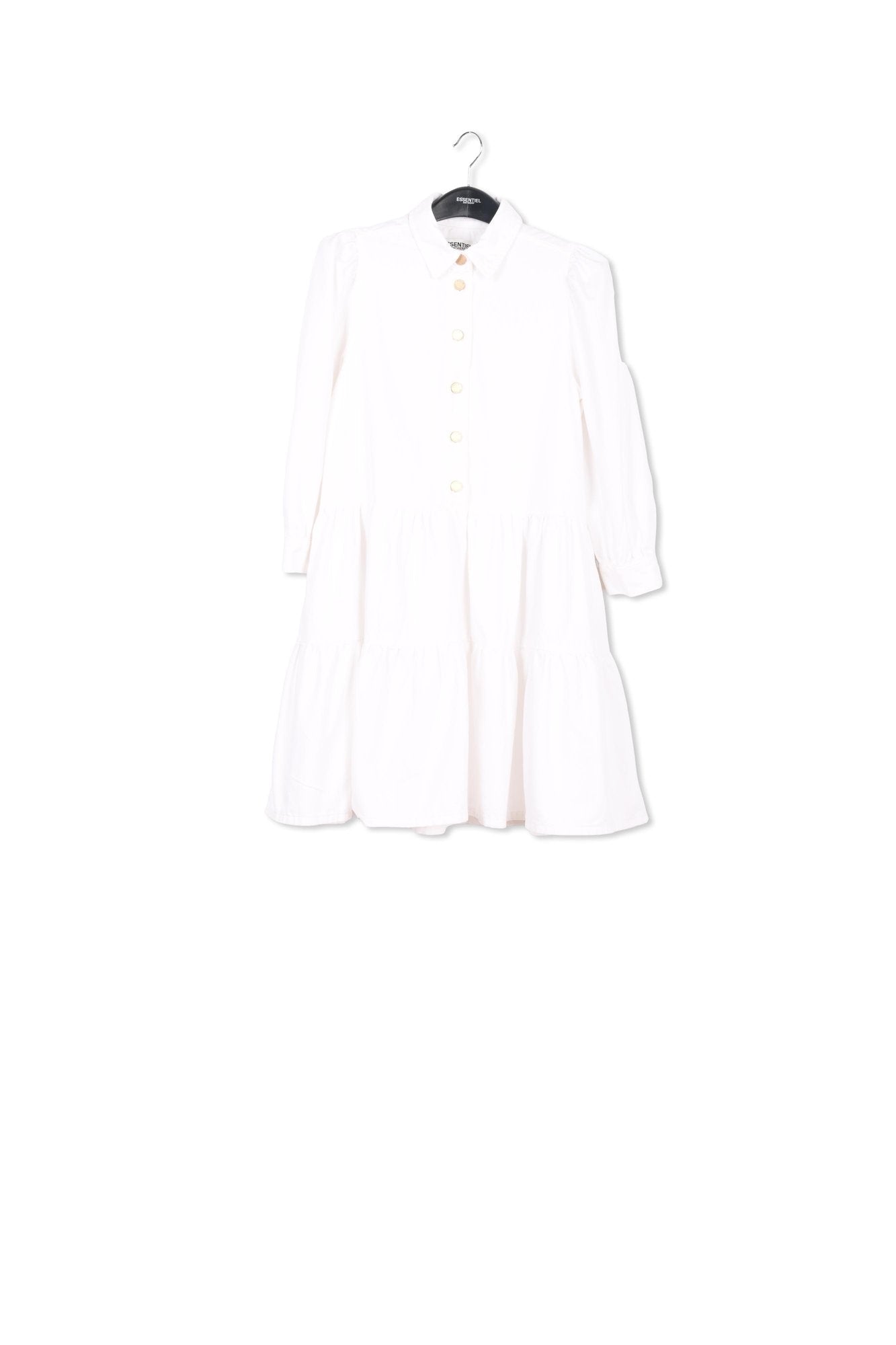 Witte midi-jeansjurk met A-lijn RE—SSENTIEL | Essentiel second hand