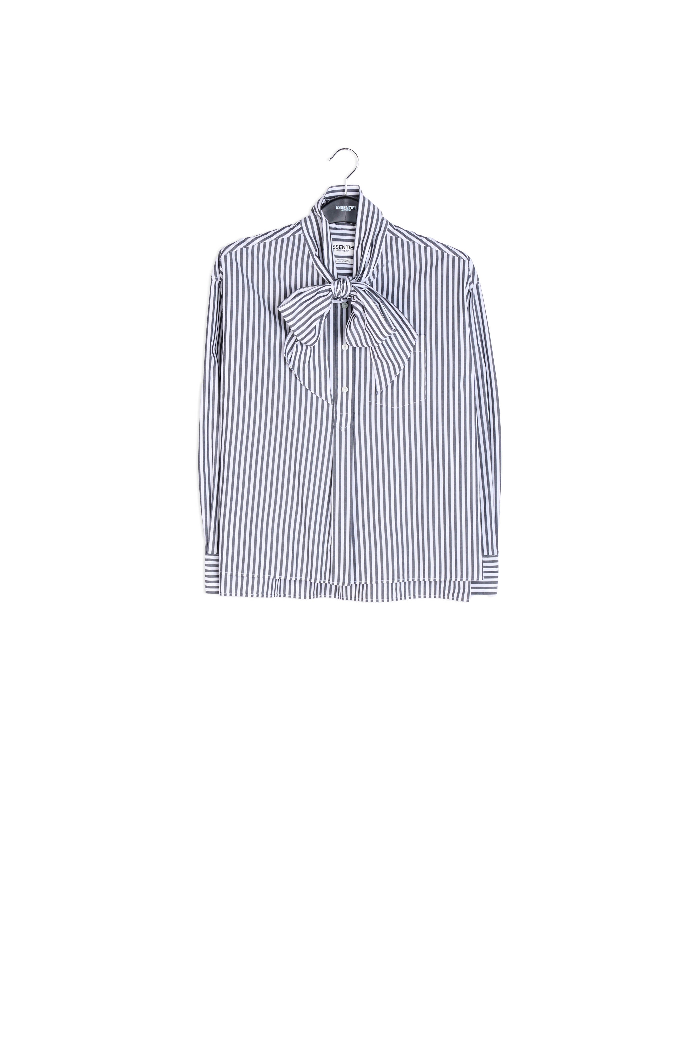 Black pop-over pussy bow shirt RE—SSENTIEL | Essentiel second hand