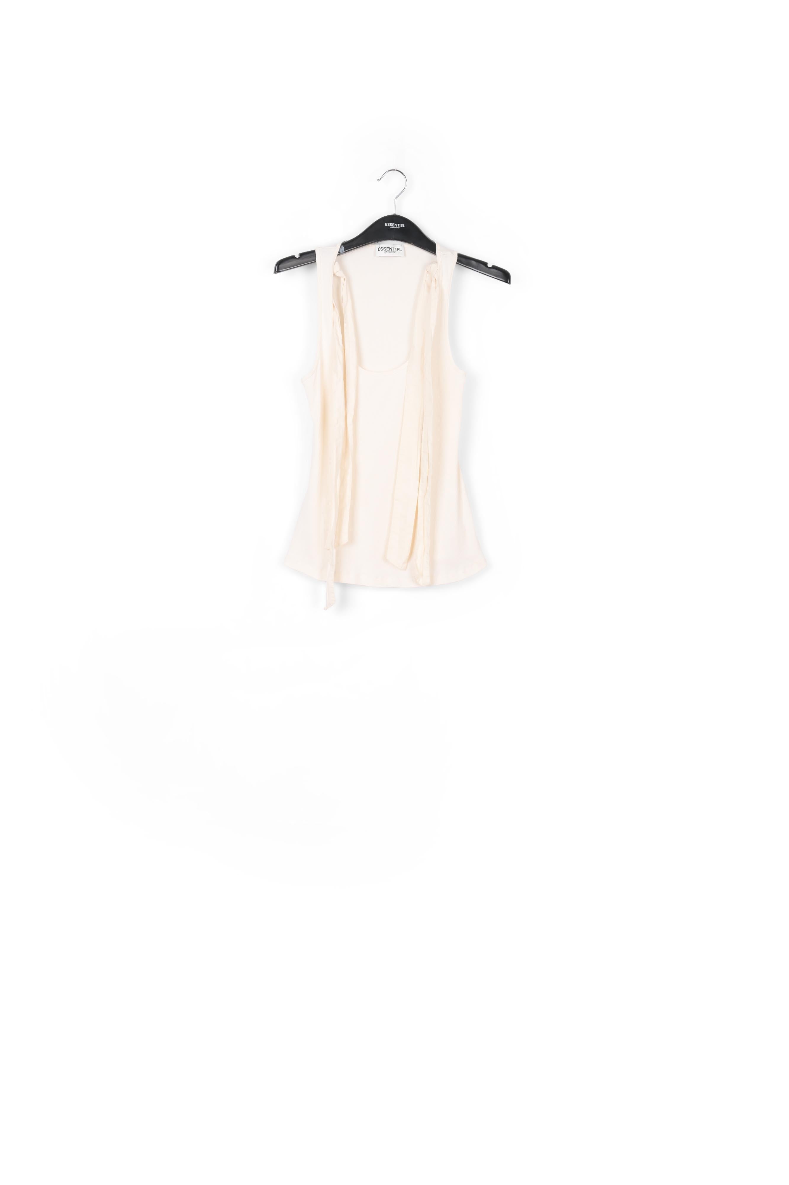 Off-white tank top with bows RE—SSENTIEL | Essentiel second hand