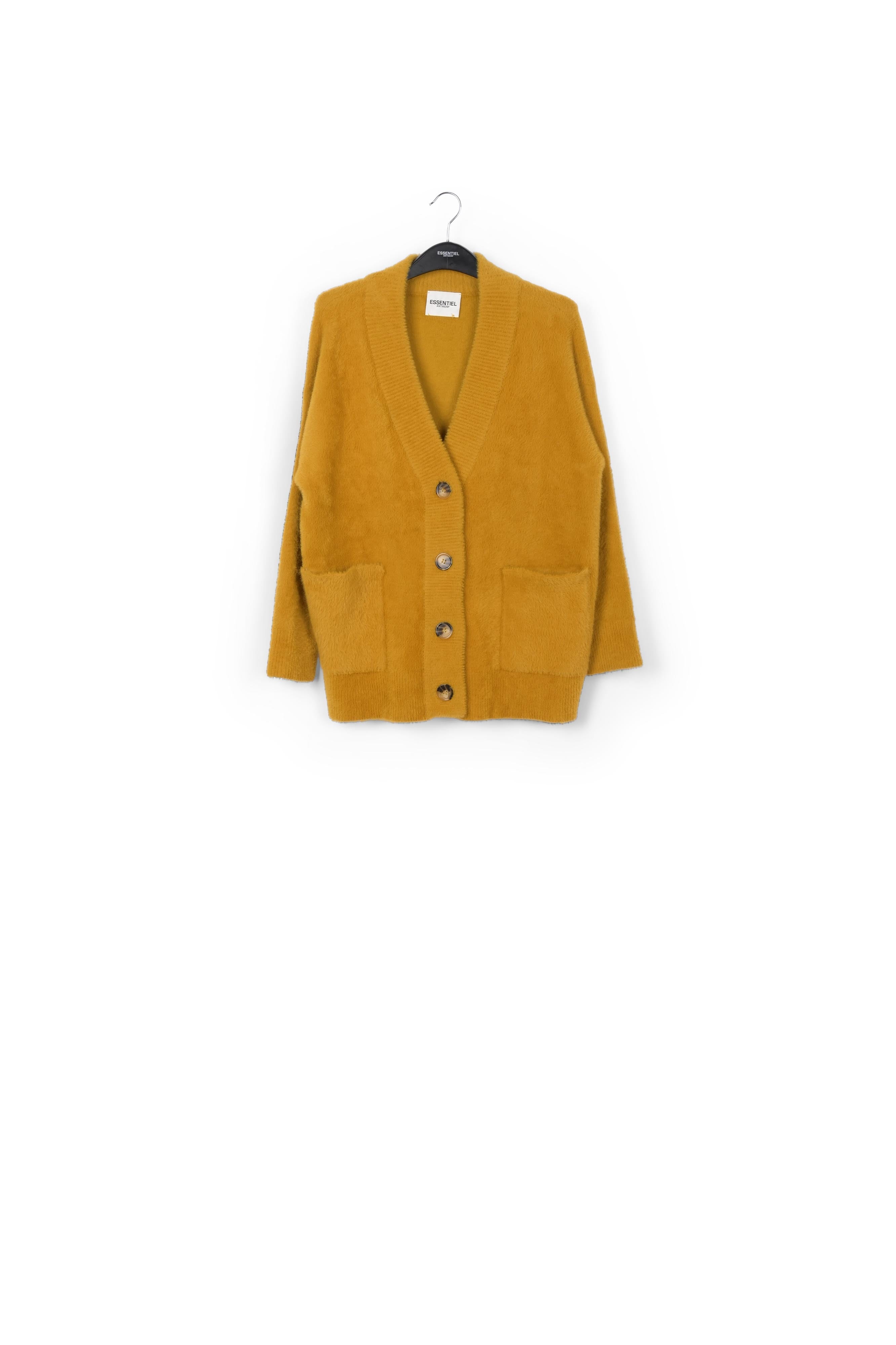 Cardigan épais en maille ocre RE—SSENTIEL | Essentiel second hand