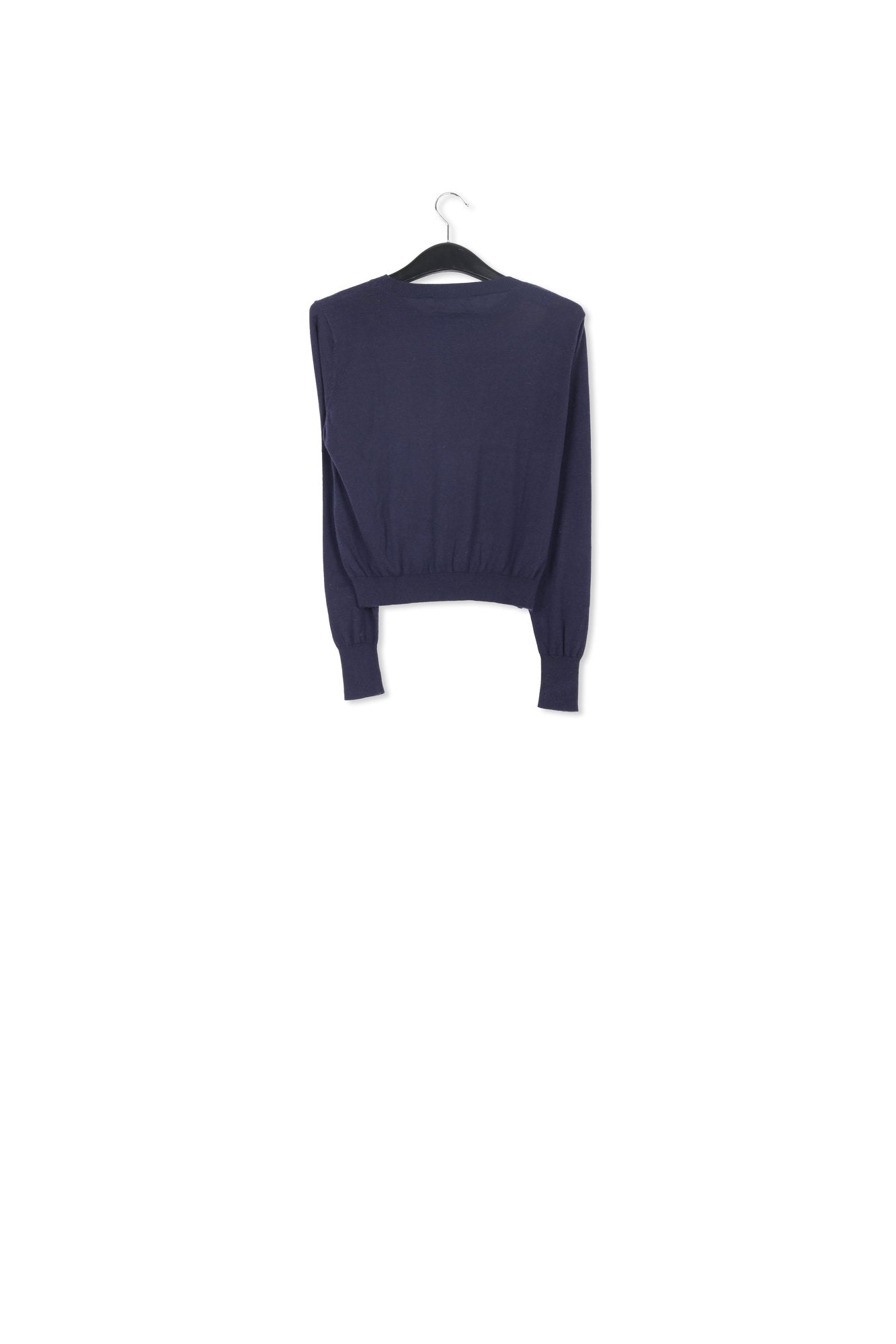 Navy blue sweater with swirling stripes RE—SSENTIEL | Essentiel second hand