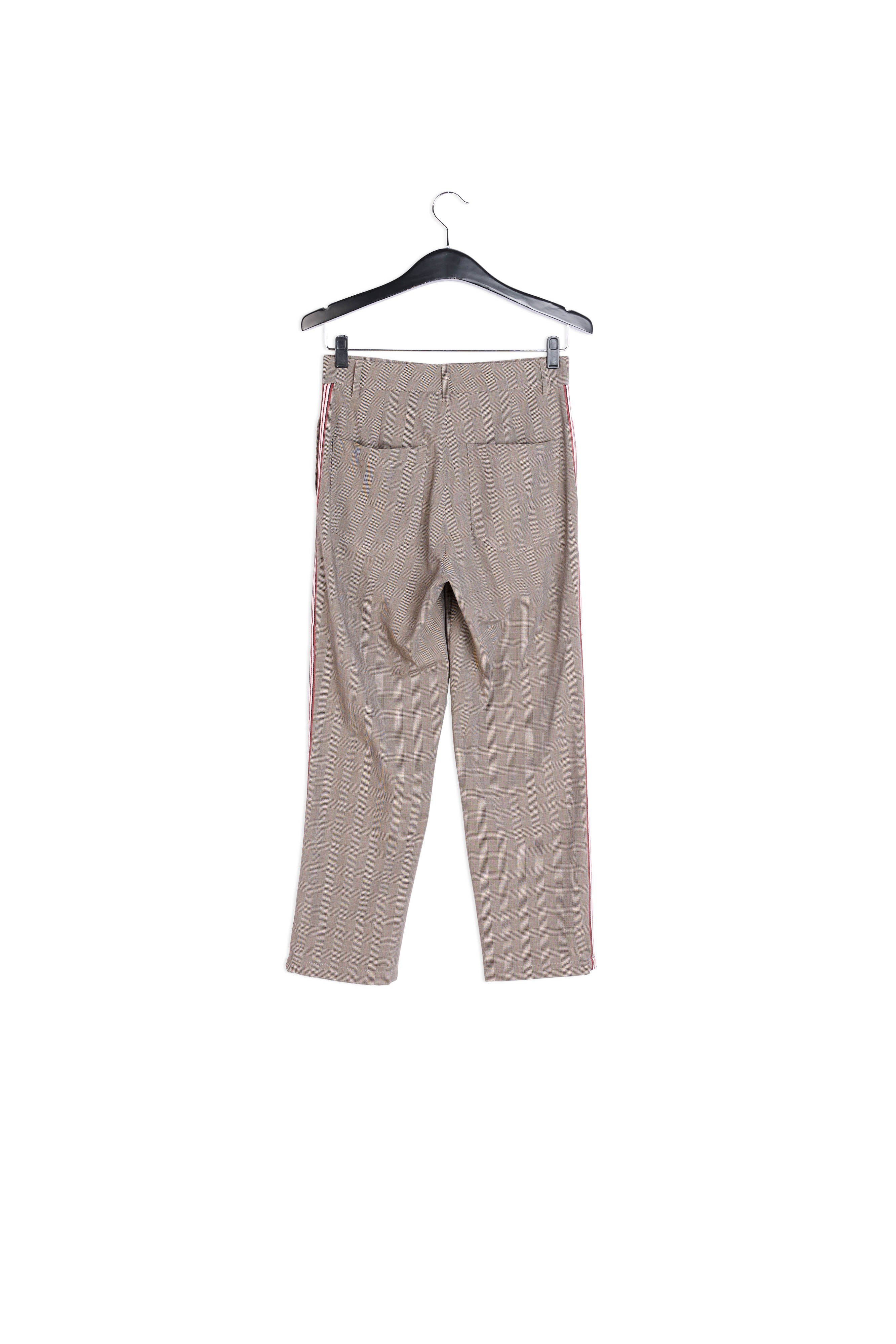 Lichtgrijze, geklede broek met ruitjes RE—SSENTIEL | Essentiel second hand