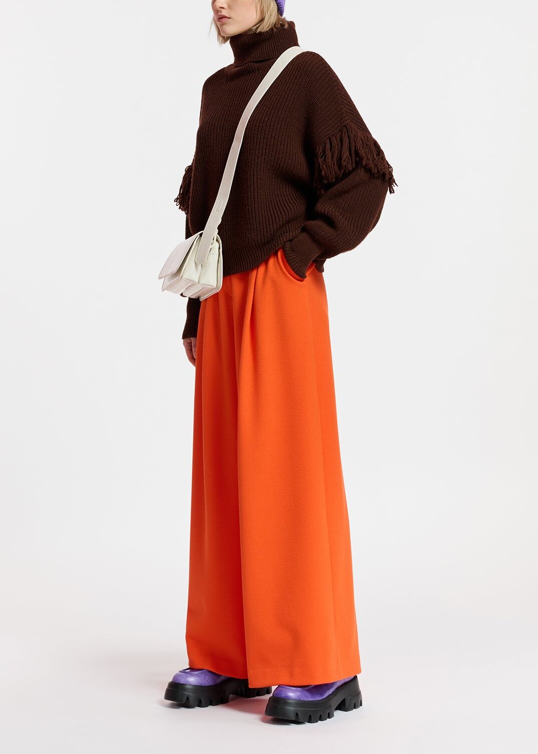 Orange wide-leg pants RE—SSENTIEL | Essentiel second hand