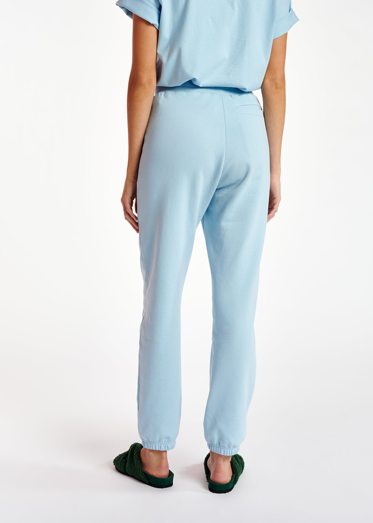 Light blue organic cotton-jersey sweatpants RE—SSENTIEL | Essentiel second hand