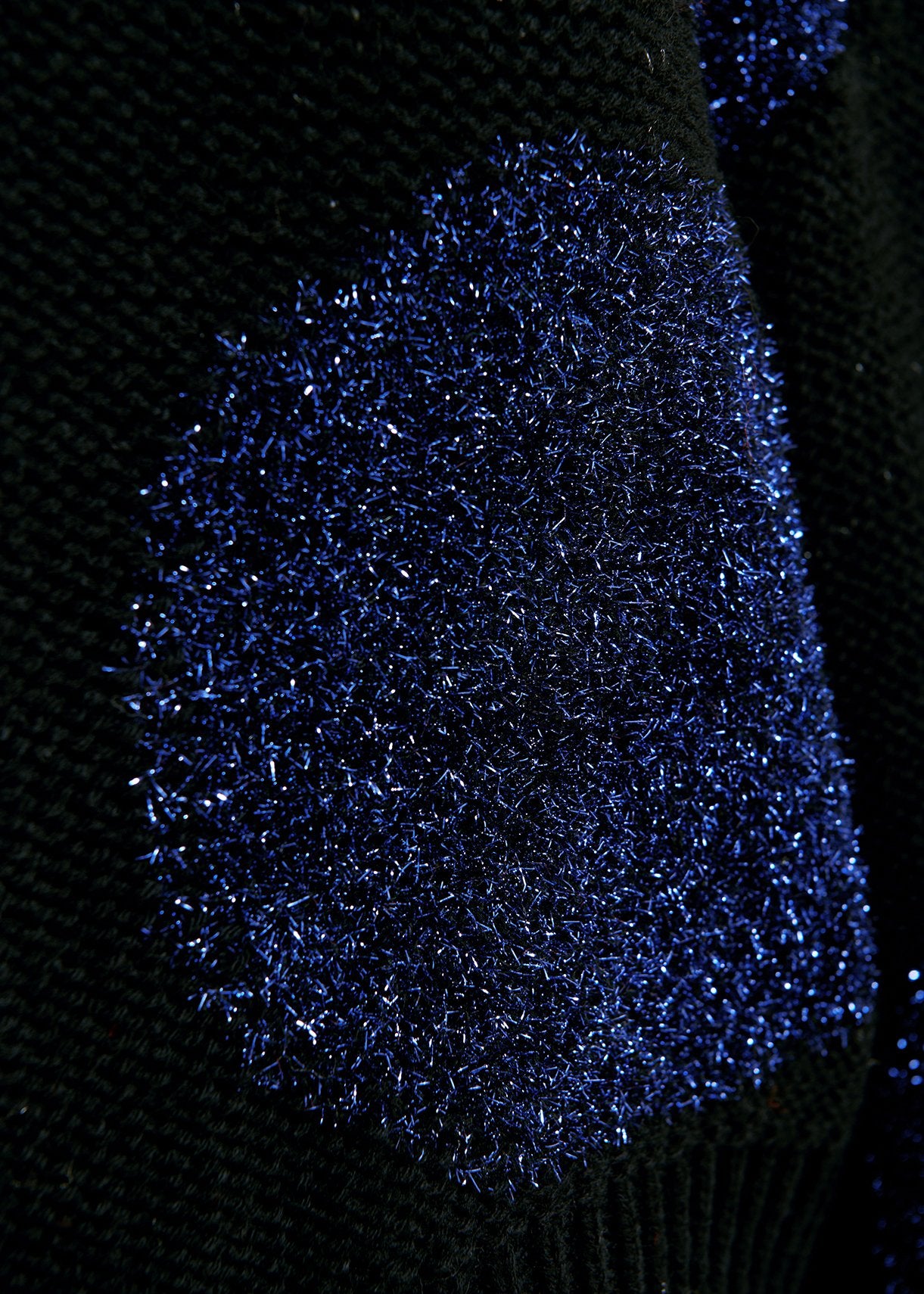 Black and dark blue intarsia-knitted sweater RE—SSENTIEL | Essentiel second hand