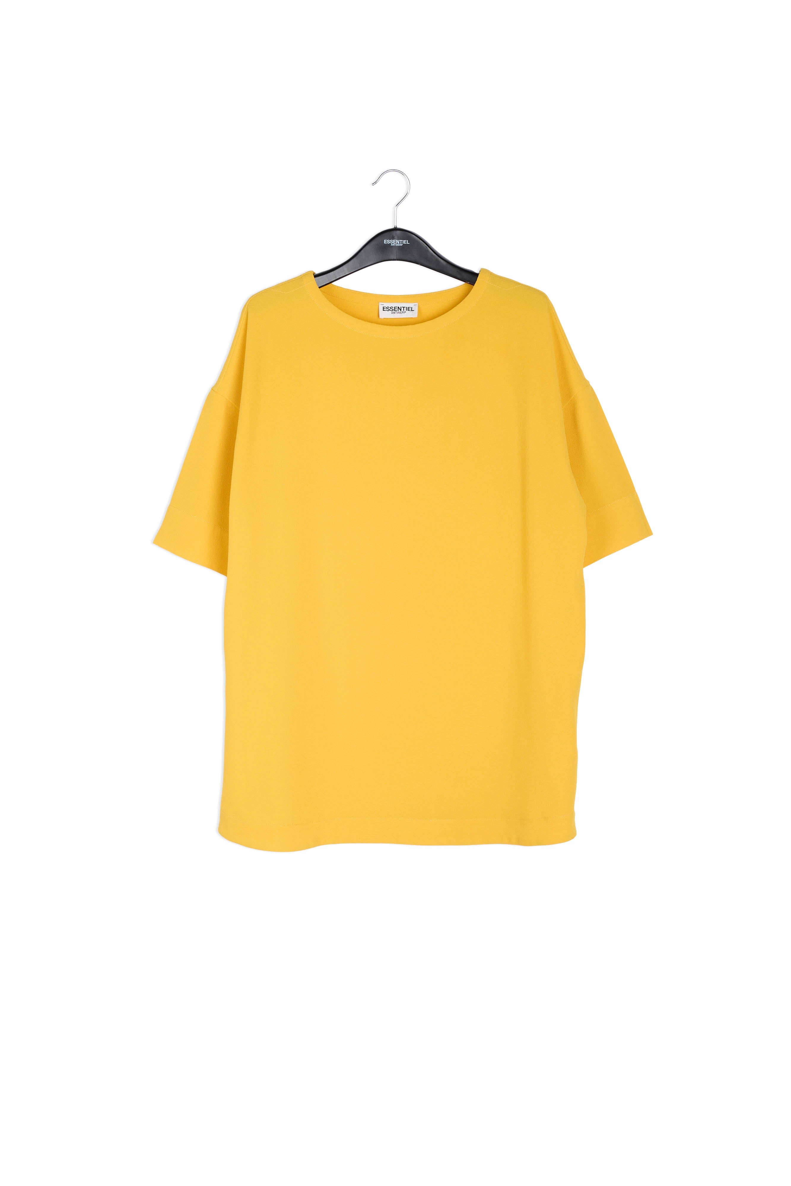 Yellow straight cut mini dress RE—SSENTIEL | Essentiel second hand