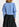 Blauwe trui met pofschouders Faume - seconde main