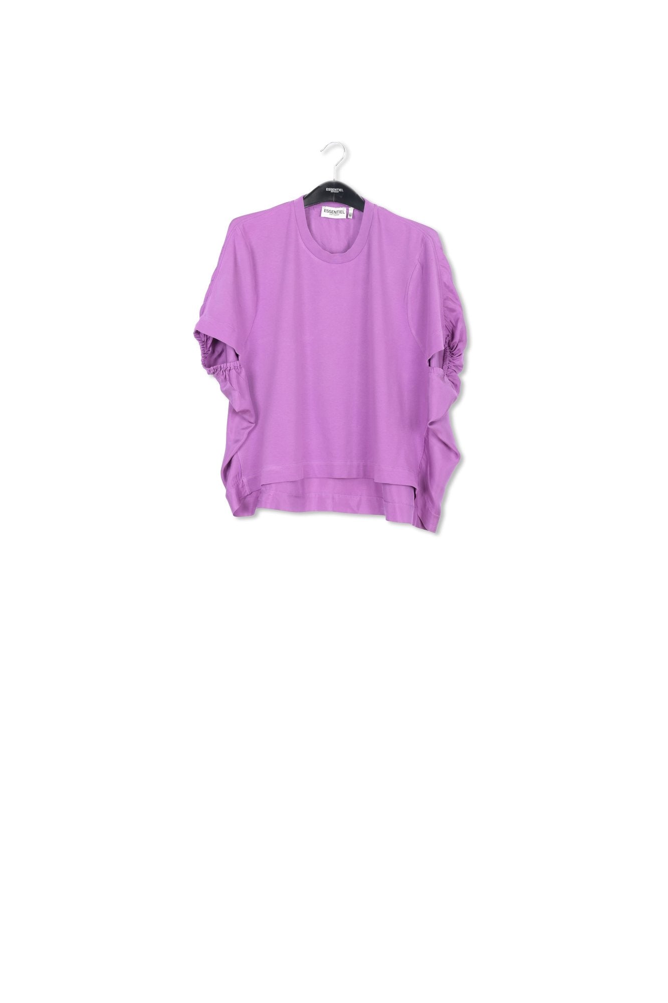 Purple T-shirt with silk back panel RE—SSENTIEL | Essentiel second hand