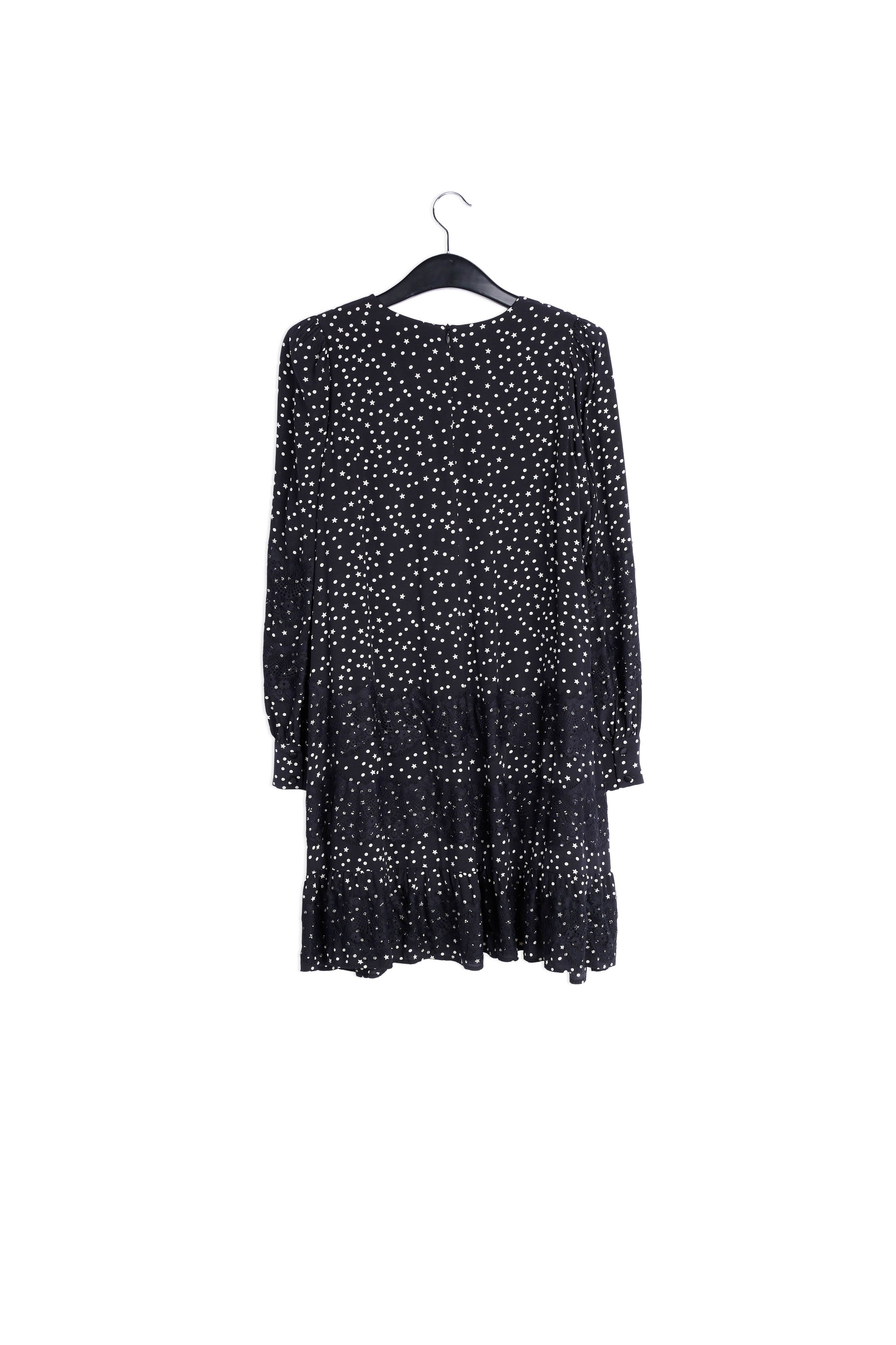 Zwarte mini-jurk met kant RE—SSENTIEL | Essentiel second hand