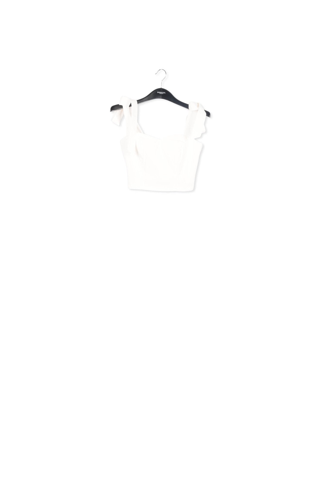 White bustier top with bows RE—SSENTIEL | Essentiel second hand