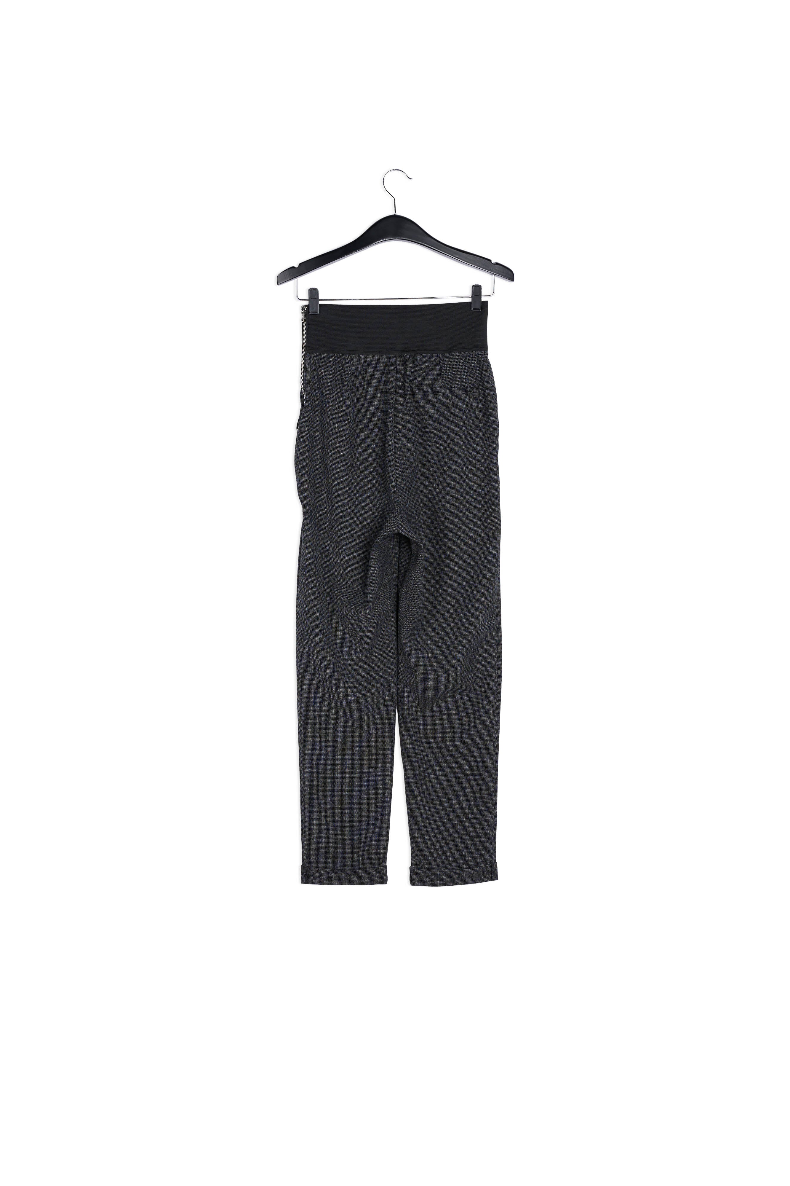 High-waisted black and white tapered pants RE—SSENTIEL | Essentiel second hand