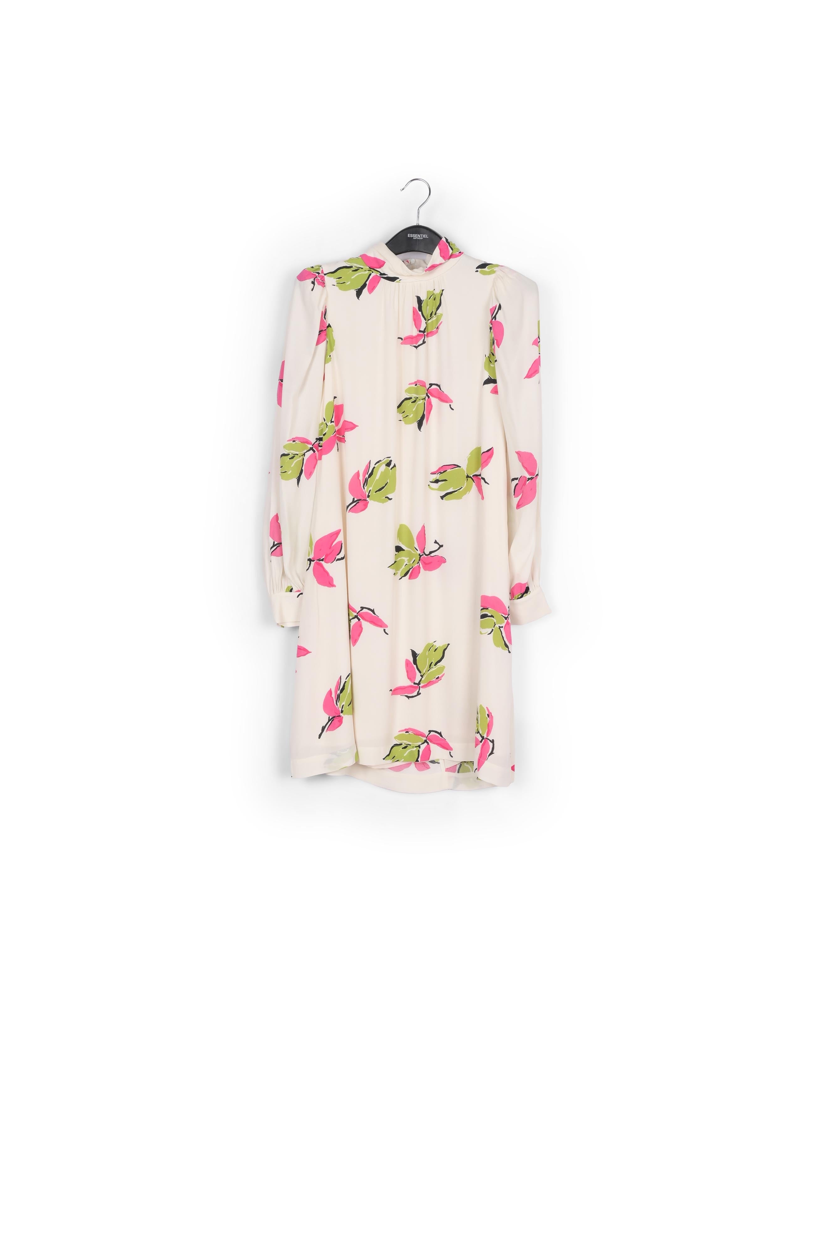 Off-white floral-printed mini dress RE—SSENTIEL | Essentiel second hand