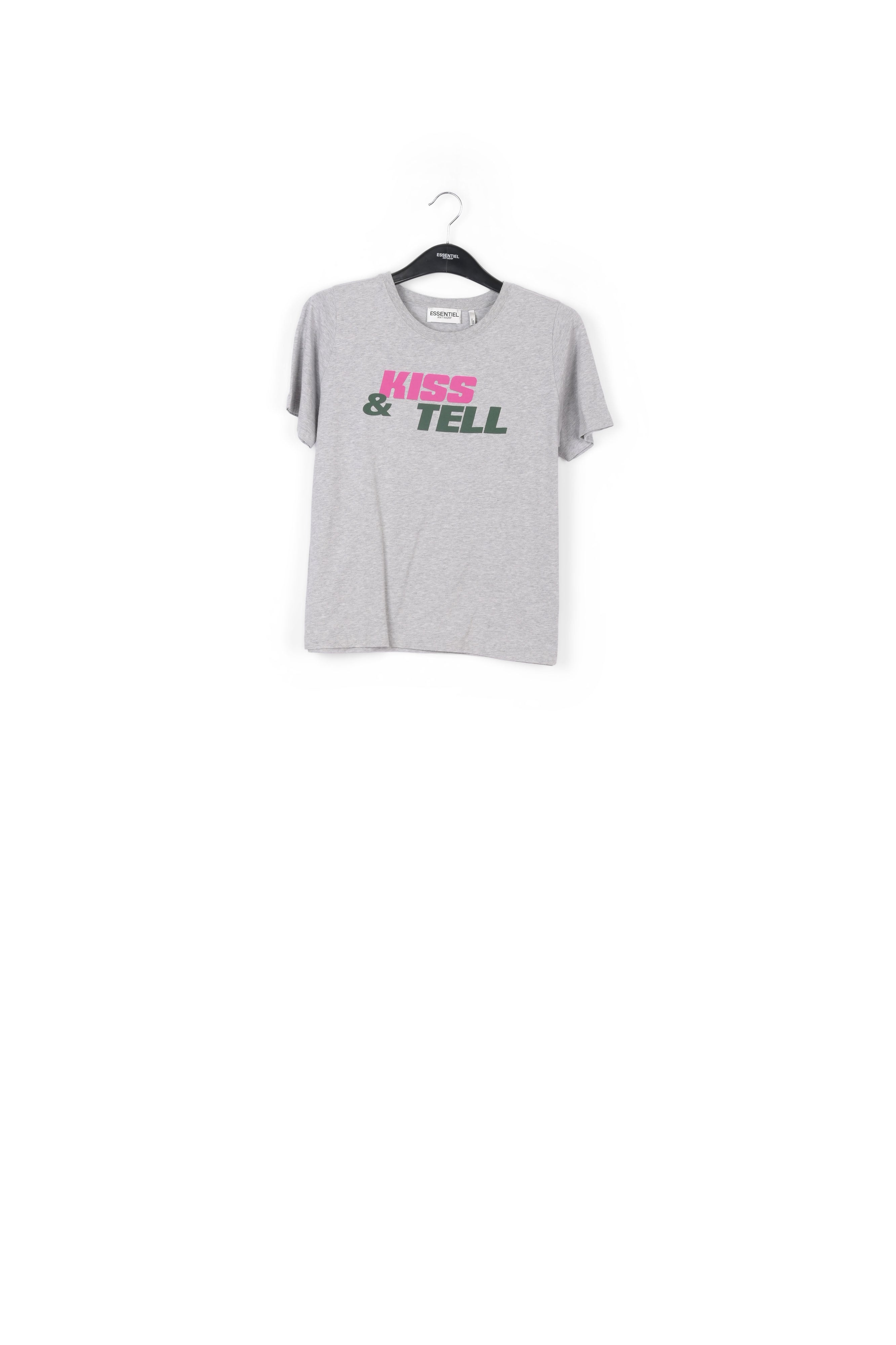Light grey printed cotton T-shirt RE—SSENTIEL | Essentiel second hand
