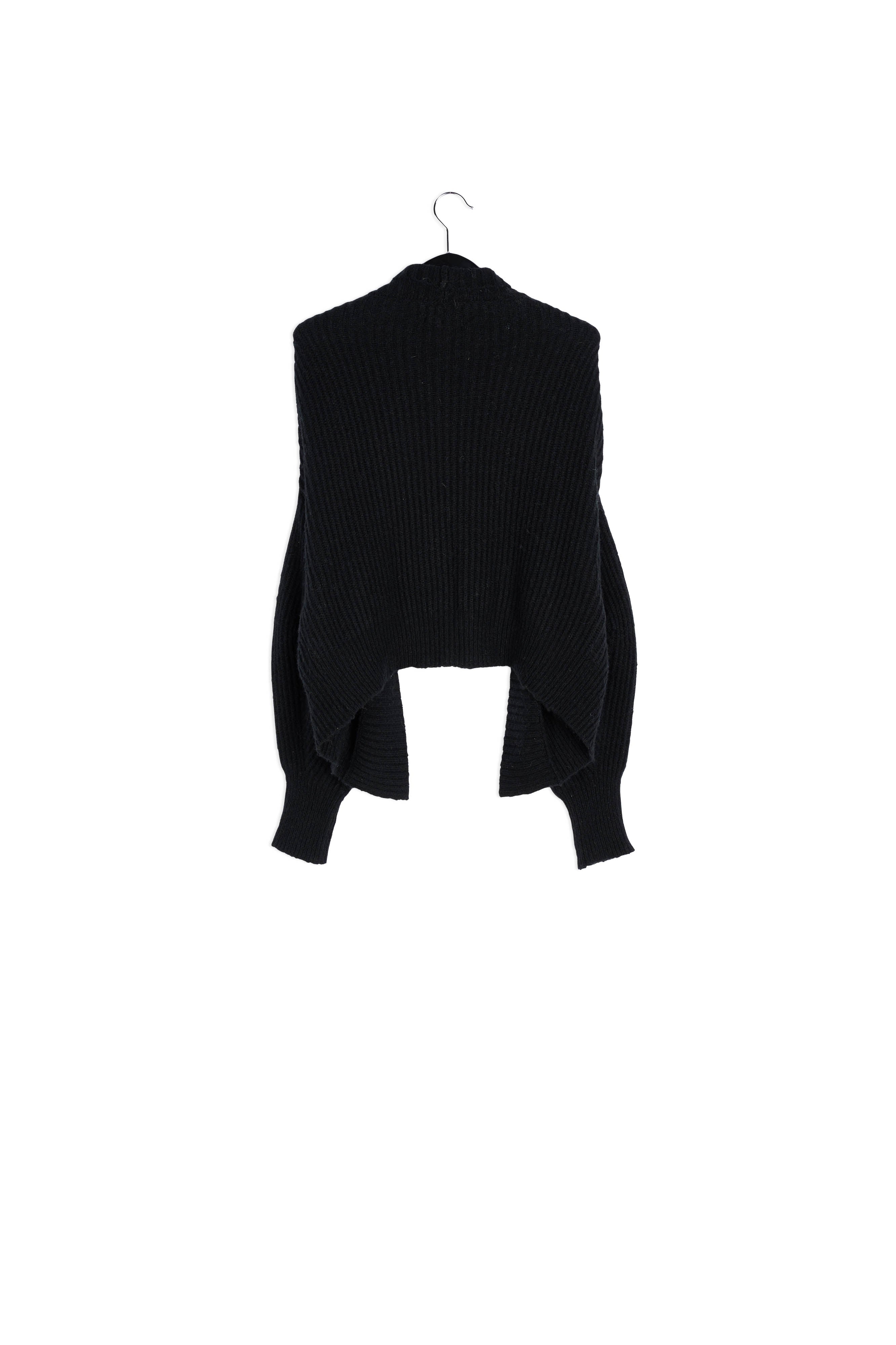 Black light knitted open cardigan RE—SSENTIEL | Essentiel second hand