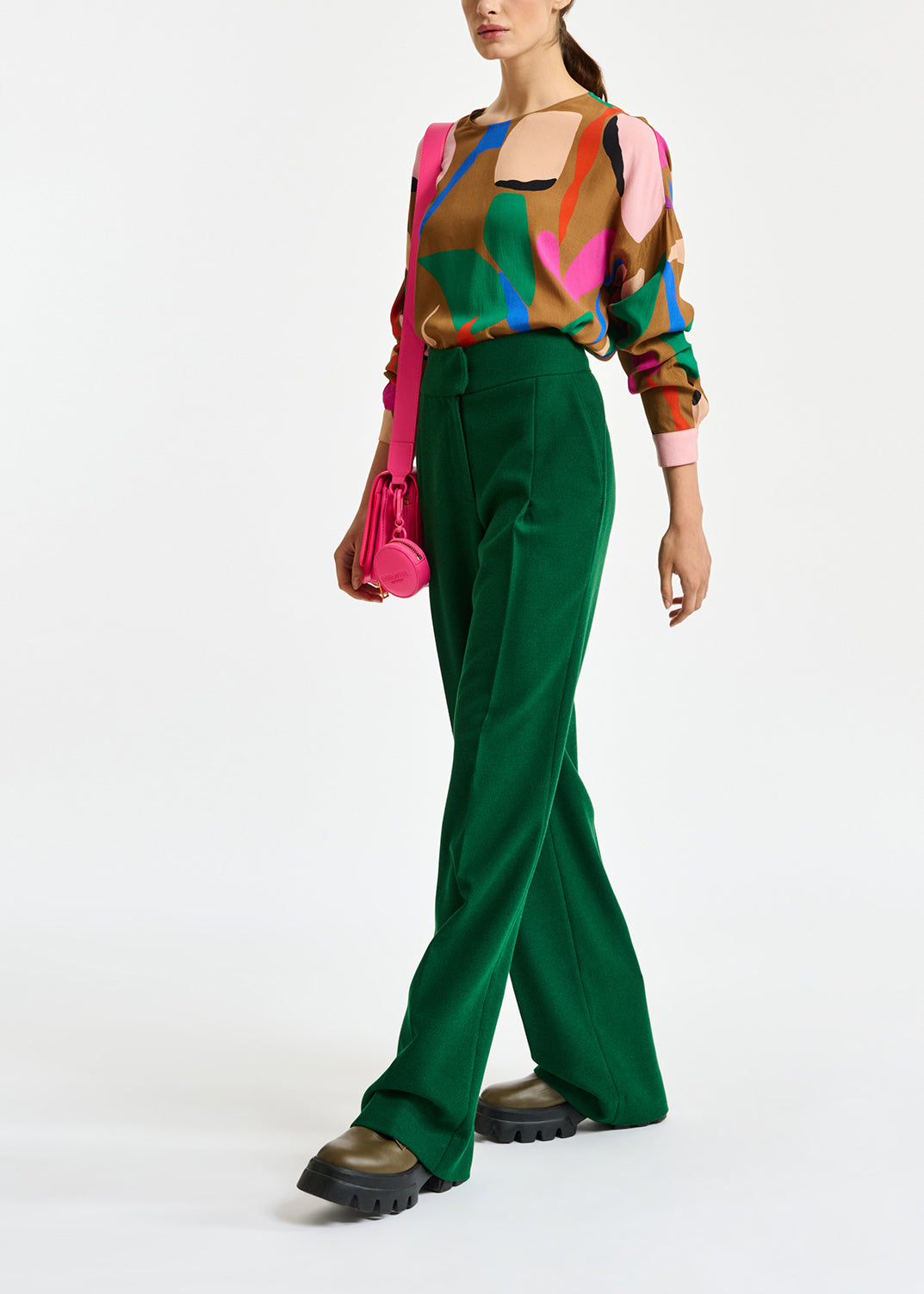 Camel graphic-print top RE—SSENTIEL | Essentiel second hand