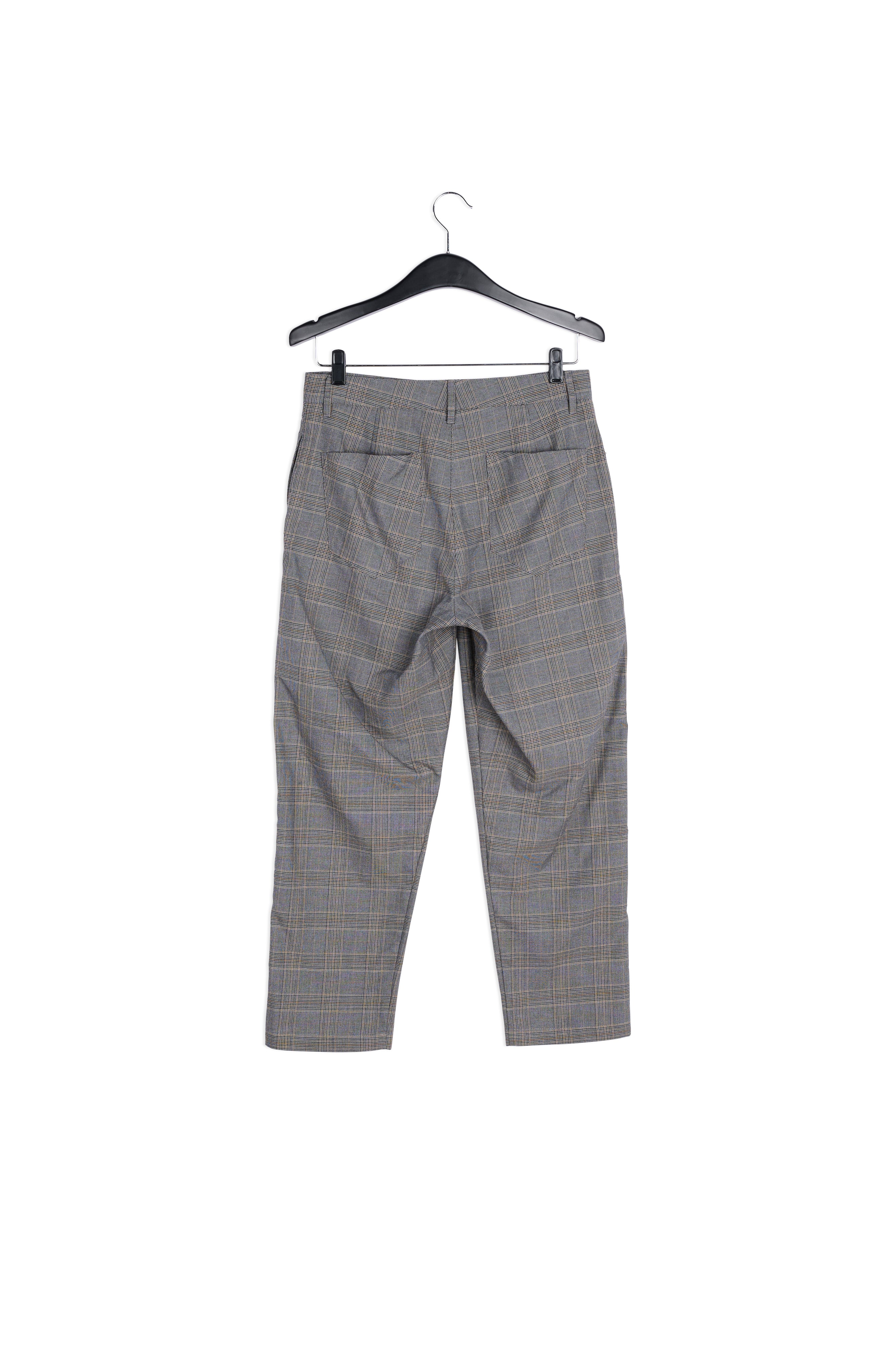 Pantalon boyfriend gris à carreaux RE—SSENTIEL | Essentiel second hand