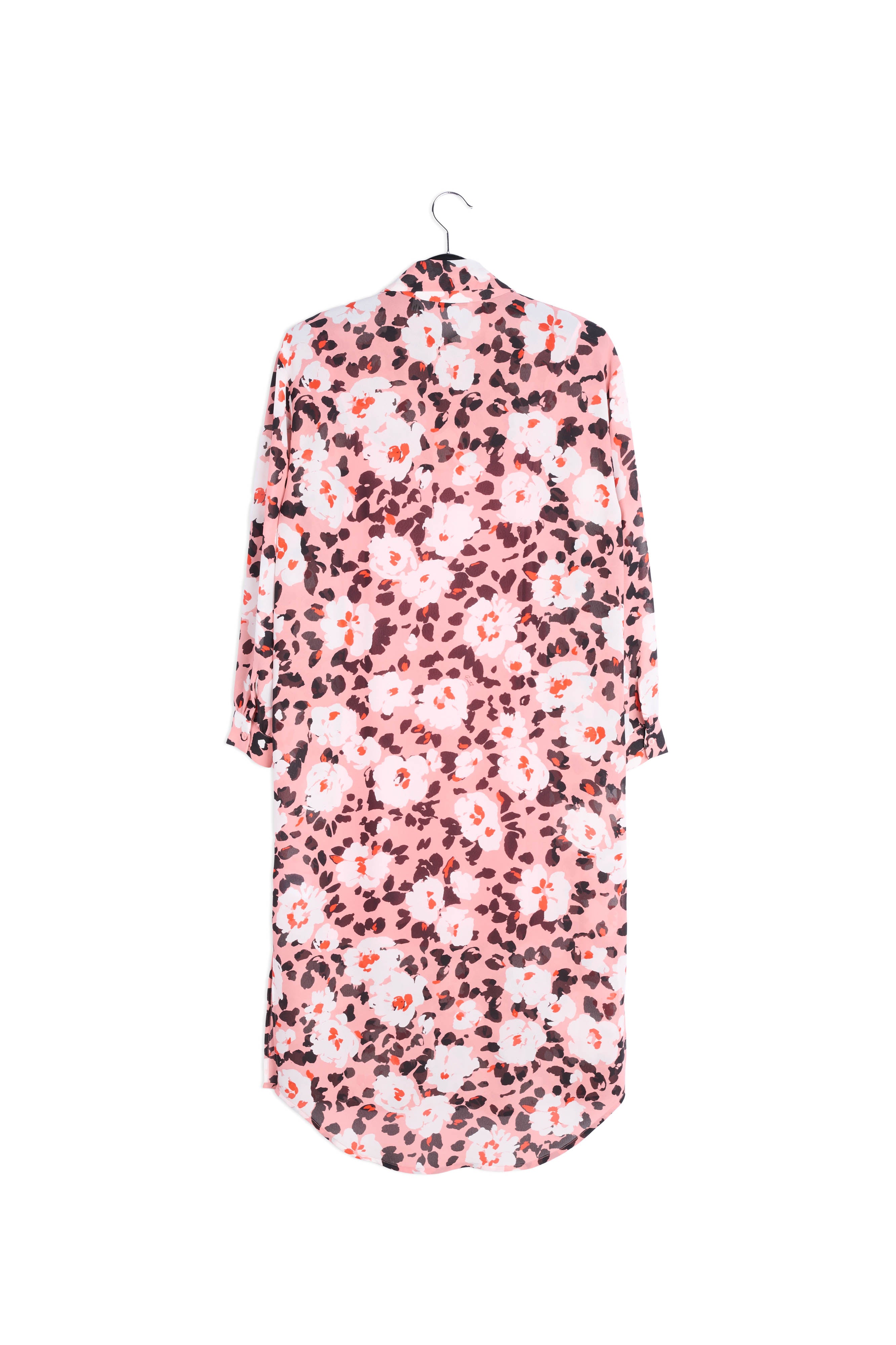 Pink floral-print shirt dress RE—SSENTIEL | Essentiel second hand