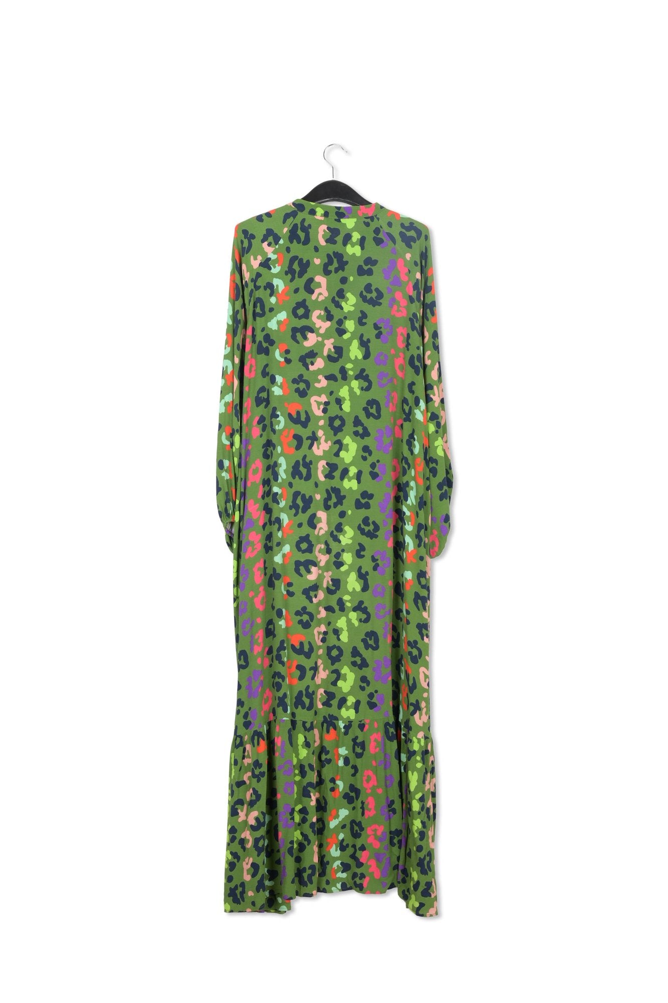 Green leopard print maxi dress RE—SSENTIEL | Essentiel second hand