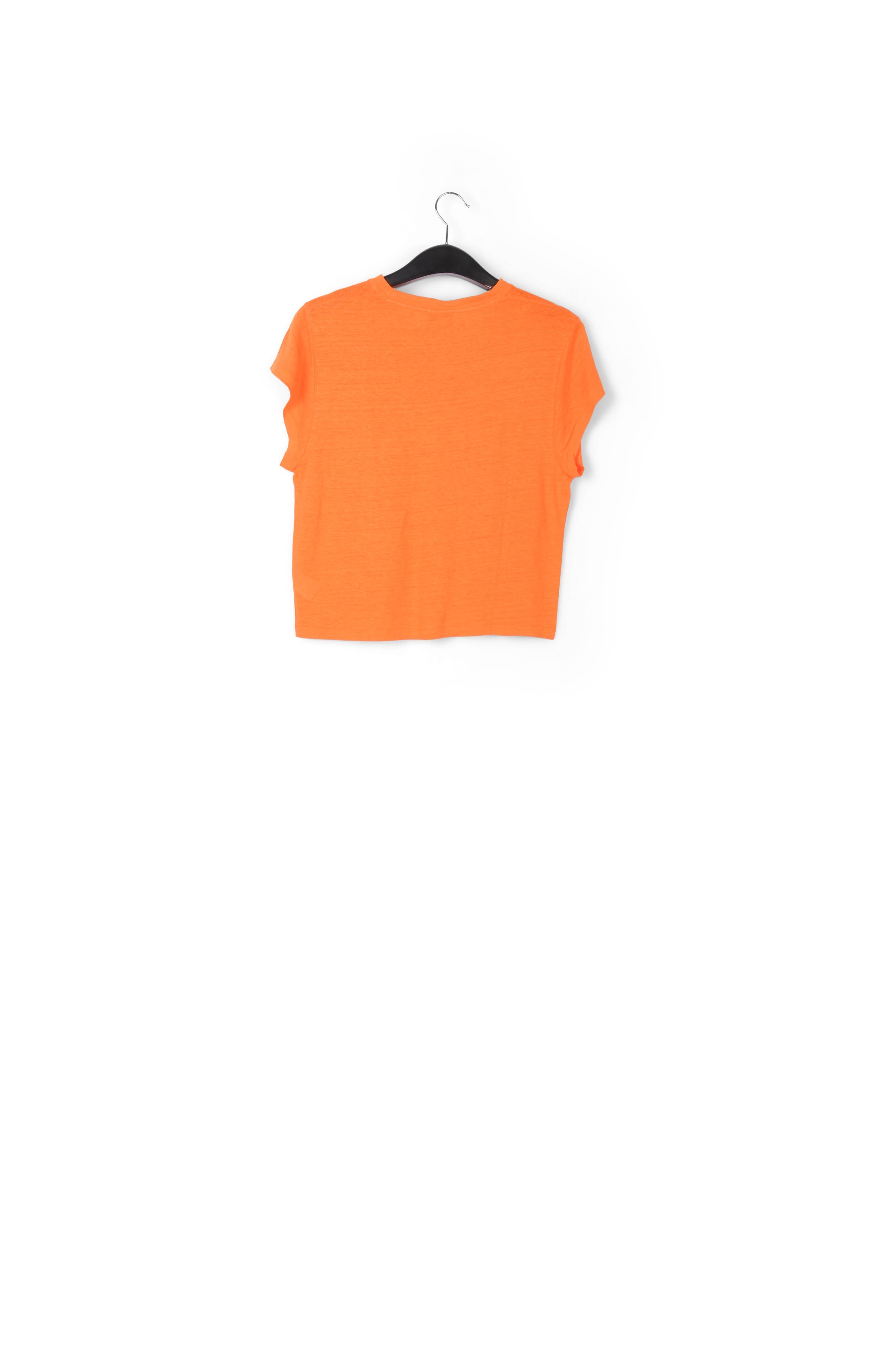Orange linen T-shirt RE—SSENTIEL | Essentiel second hand