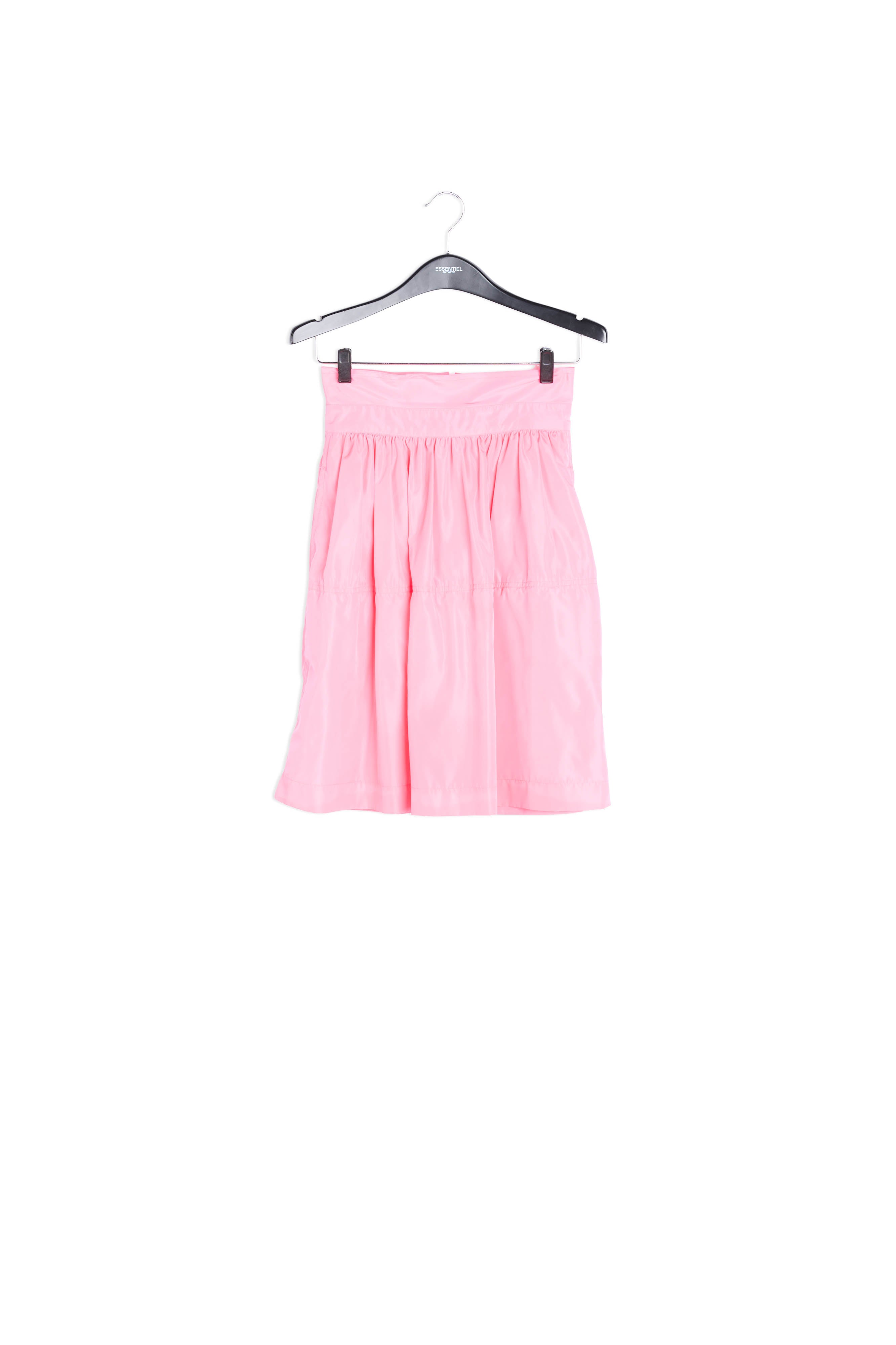 Neon pink gathered mini skirt RE—SSENTIEL | Essentiel second hand