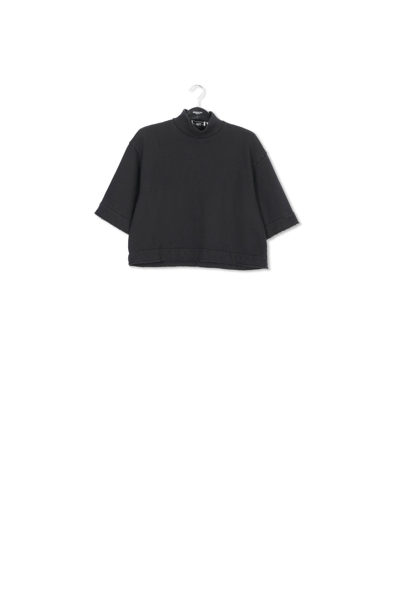 Black cotton-jersey sweatshirt RE—SSENTIEL | Essentiel second hand