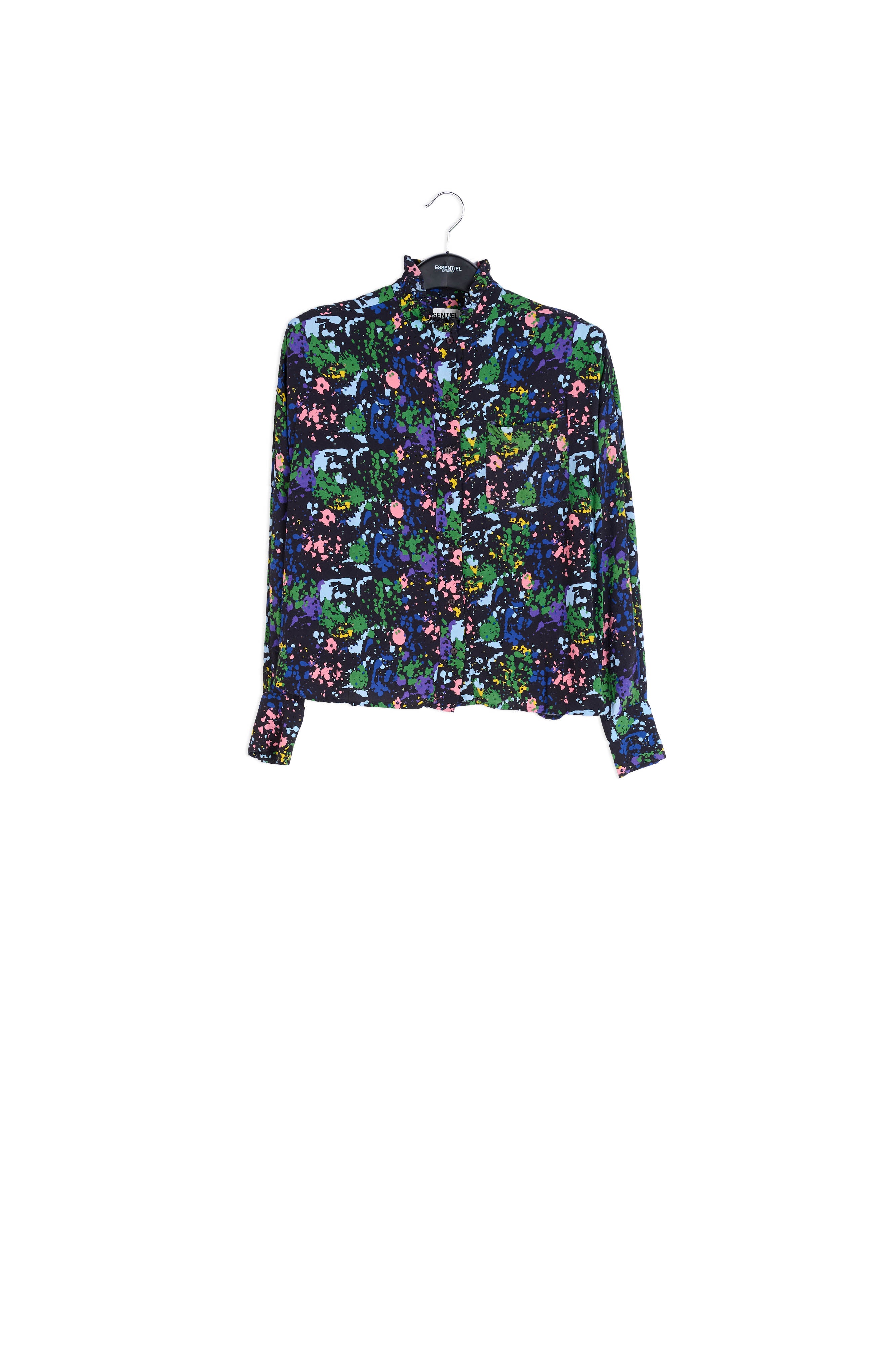 Black splash print shirt RE—SSENTIEL | Essentiel second hand