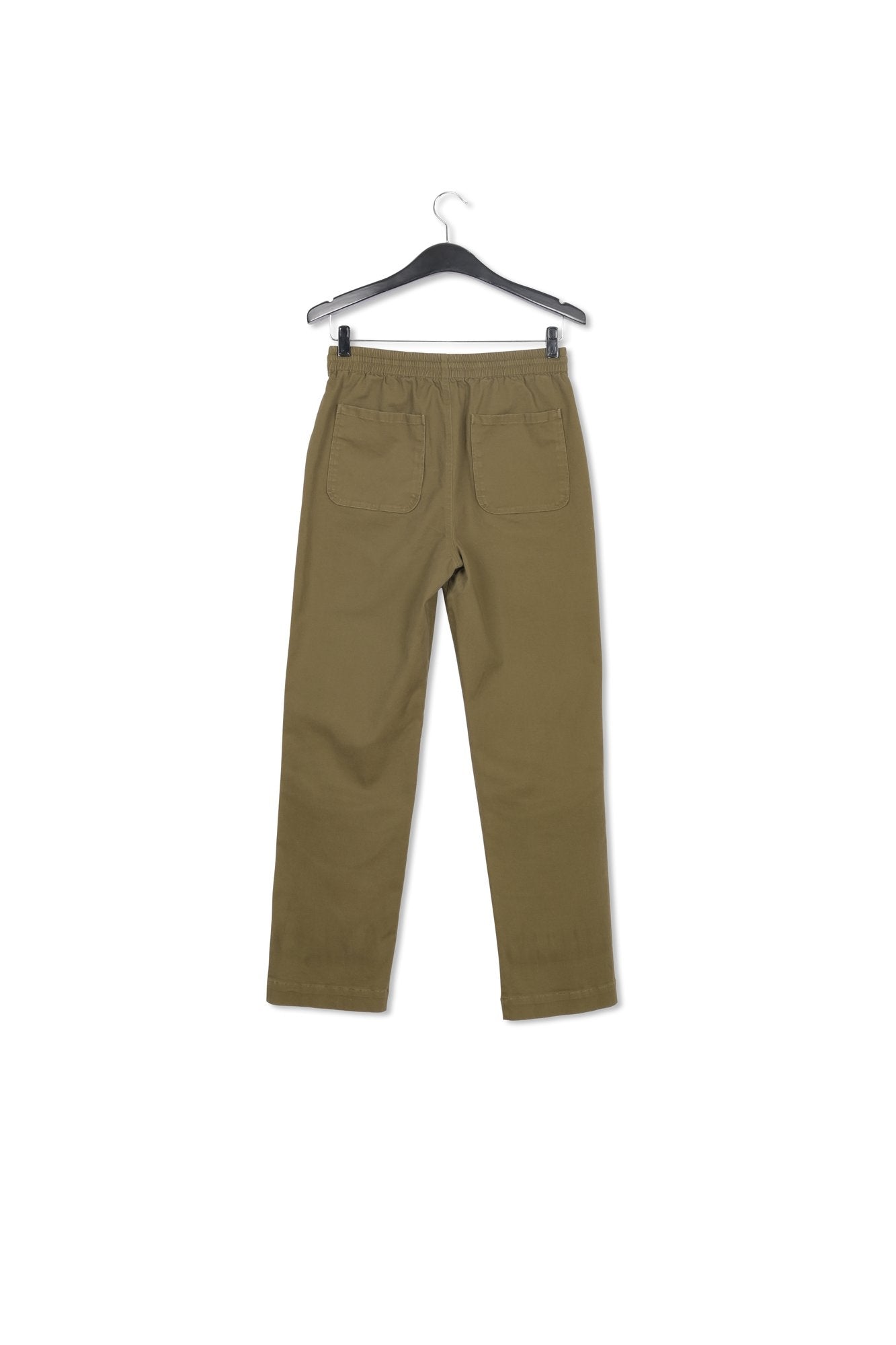 Dark khaki tapered-leg pants RE—SSENTIEL | Essentiel second hand