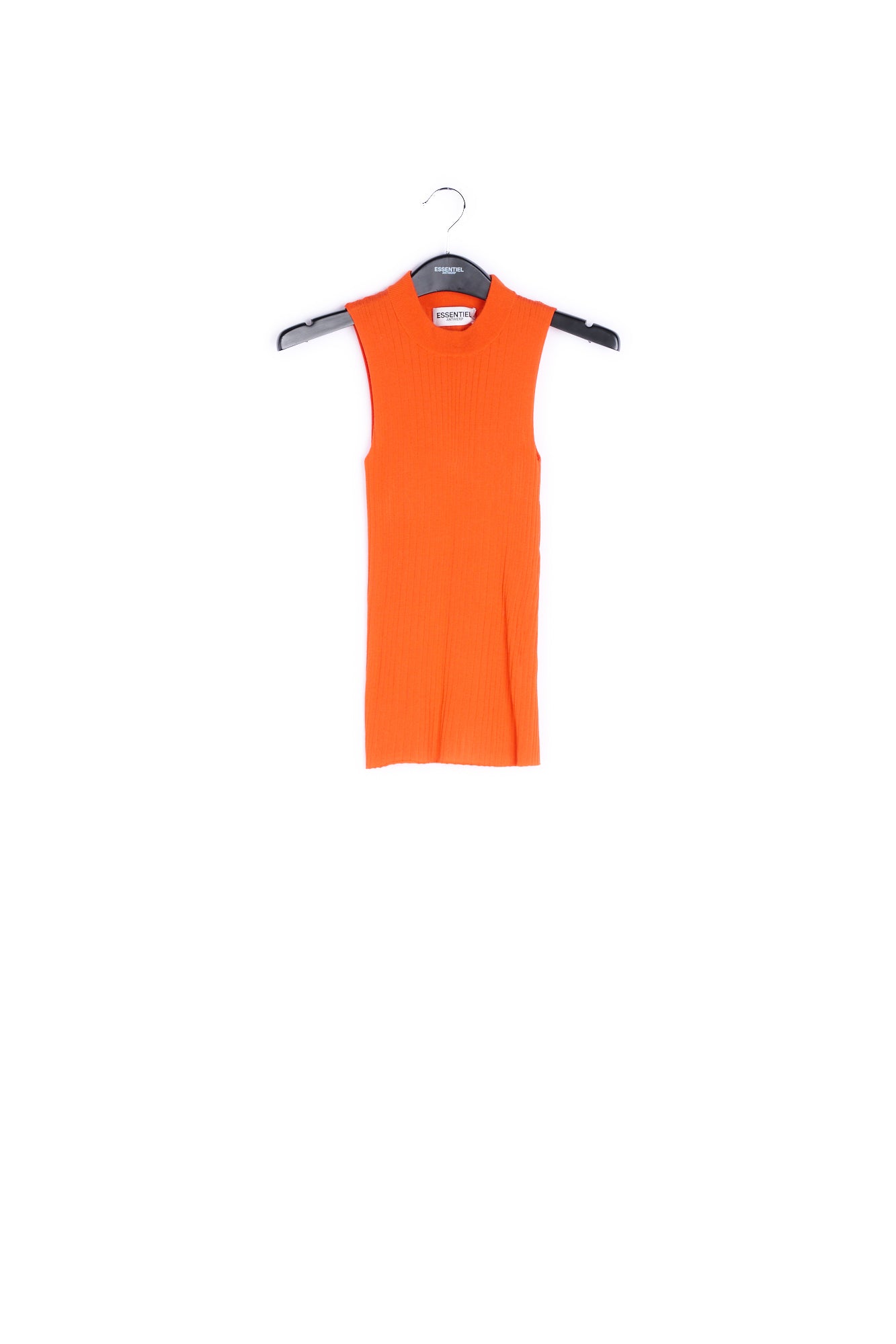 Orange ribbed-knit top RE—SSENTIEL | Essentiel second hand