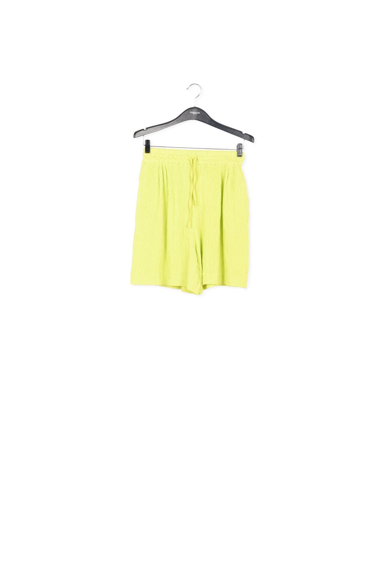 Lime green seersucker shorts RE—SSENTIEL | Essentiel second hand