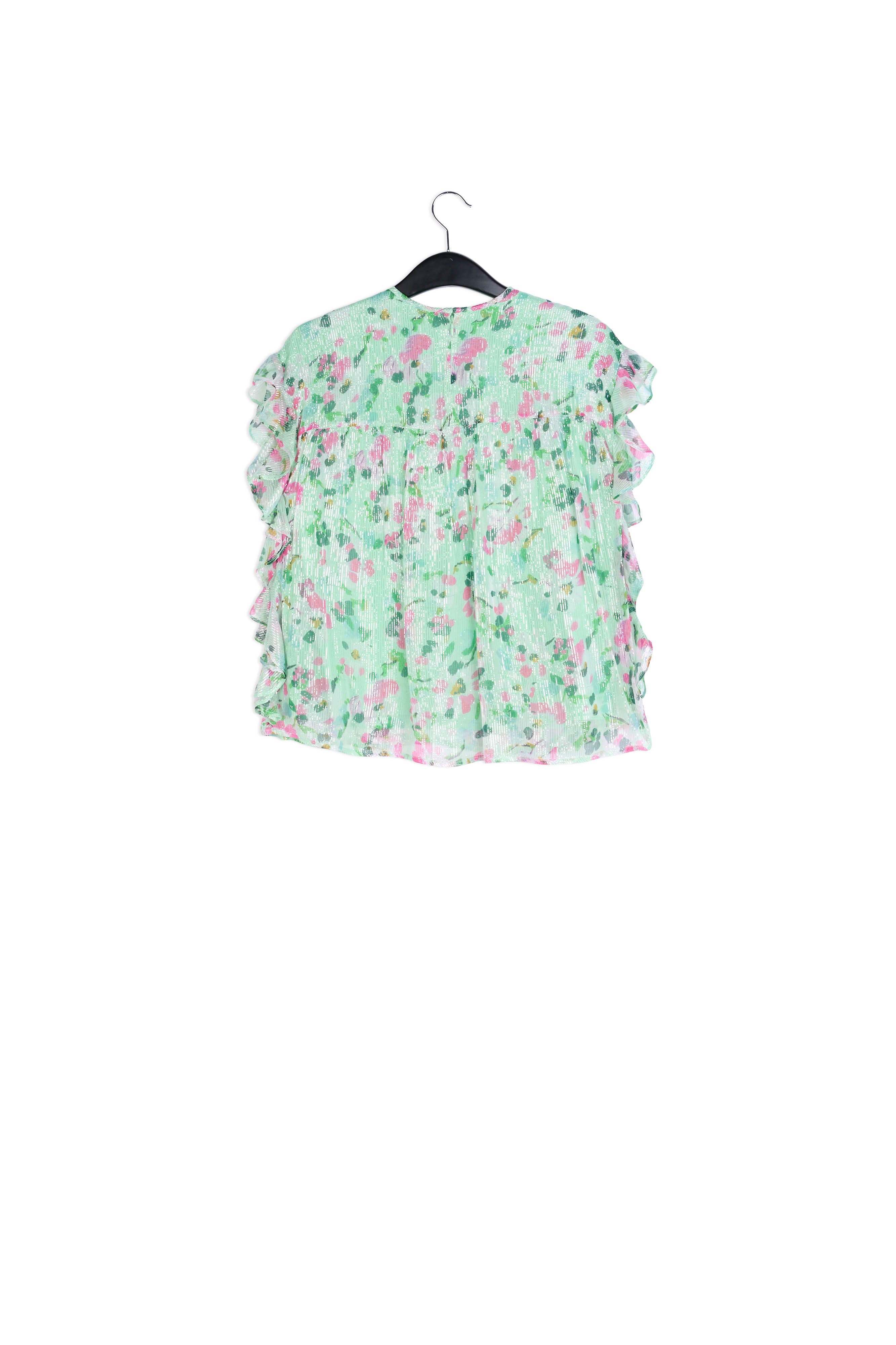 Top vert menthe à imprimé floral RE—SSENTIEL | Essentiel second hand